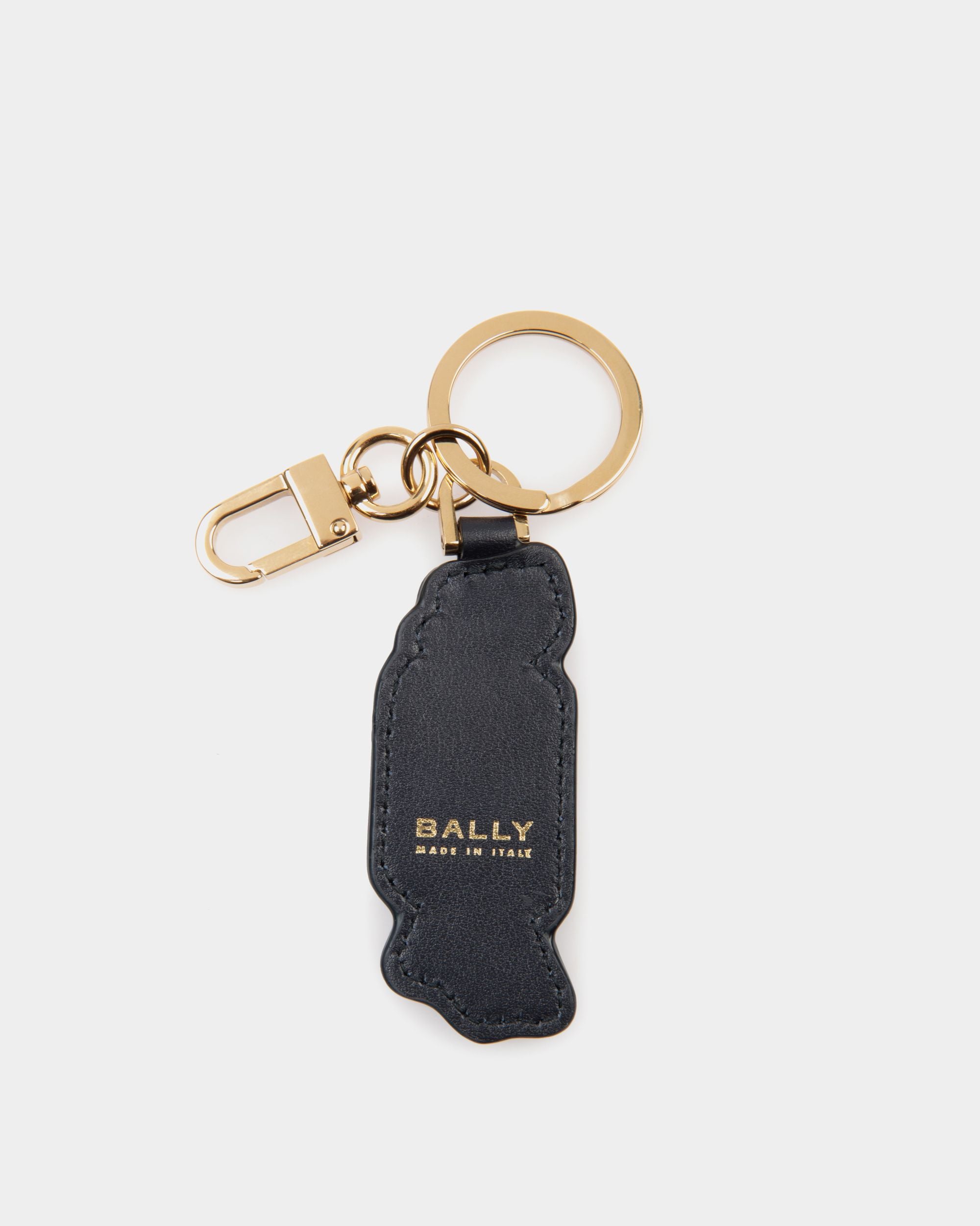Unda Keychain In Choco-Candy Print Leather - Women's - Bally - 02