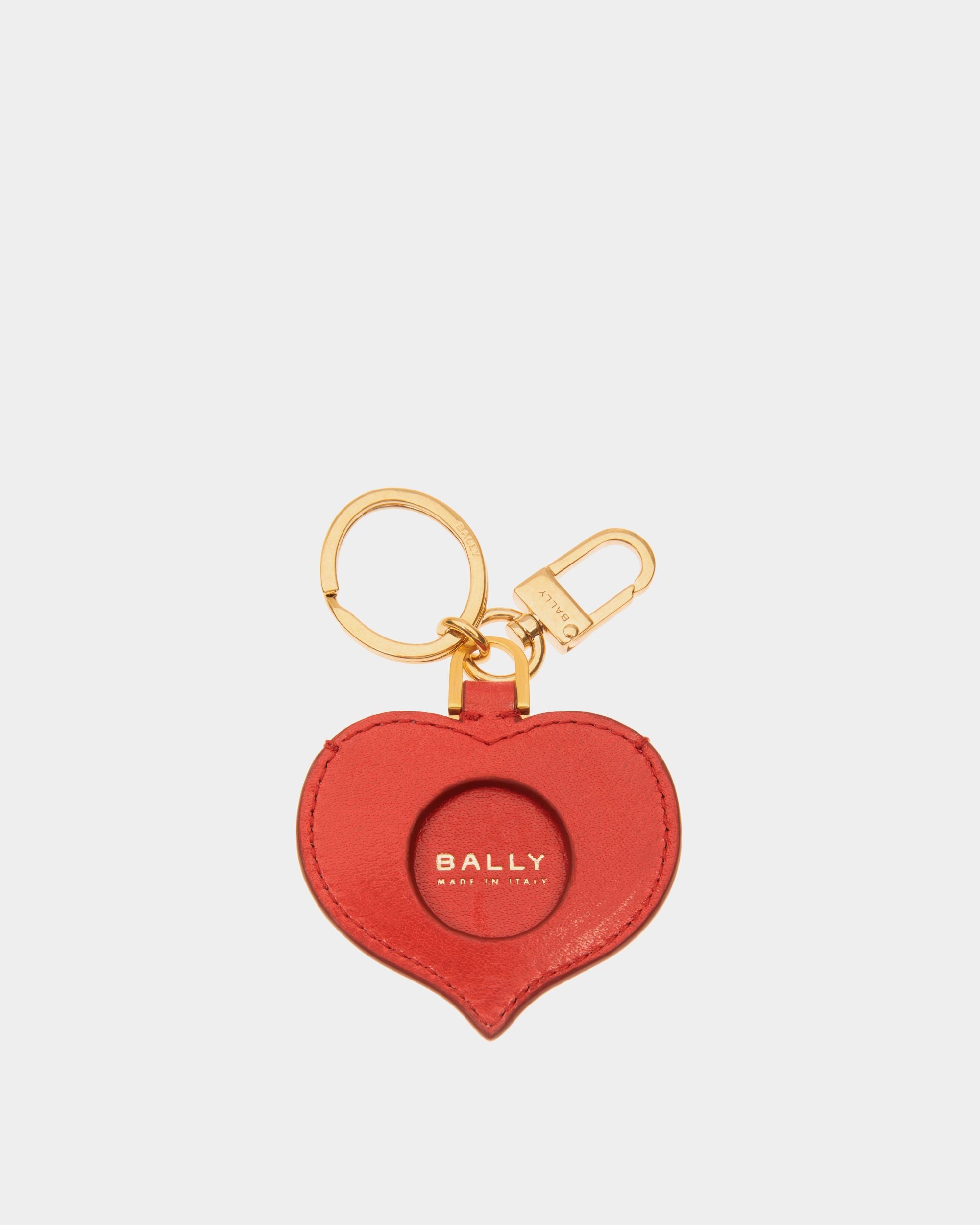 Custodia Per Airtag Swissness In Pelle Rossa - Donna - Bally - 02