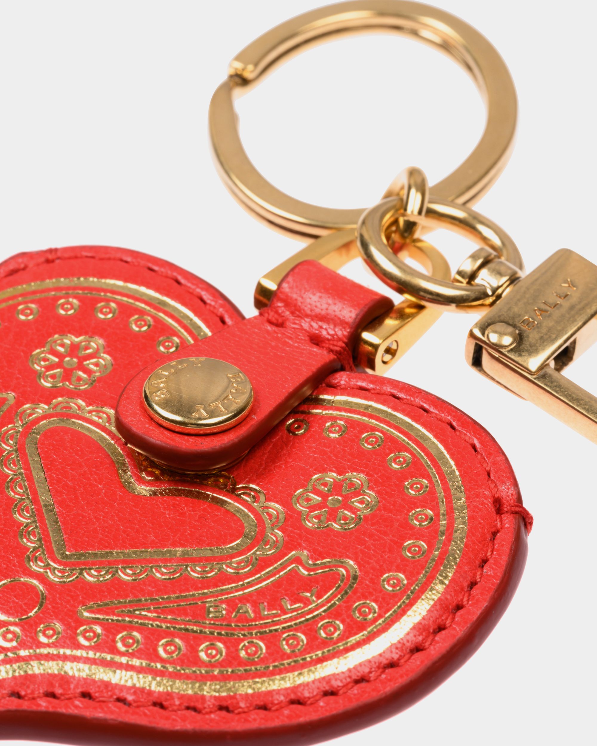 Custodia Per Airtag Swissness In Pelle Rossa - Donna - Bally - 03