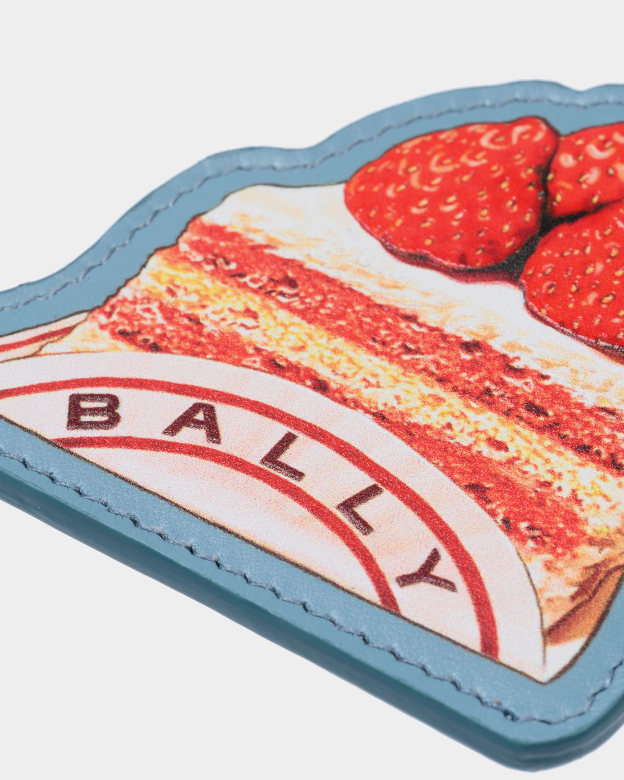 Schlüsselanhänger Mit Bally-Cake-Print Aus Leder In Medium Blue - Damen - Bally - 02