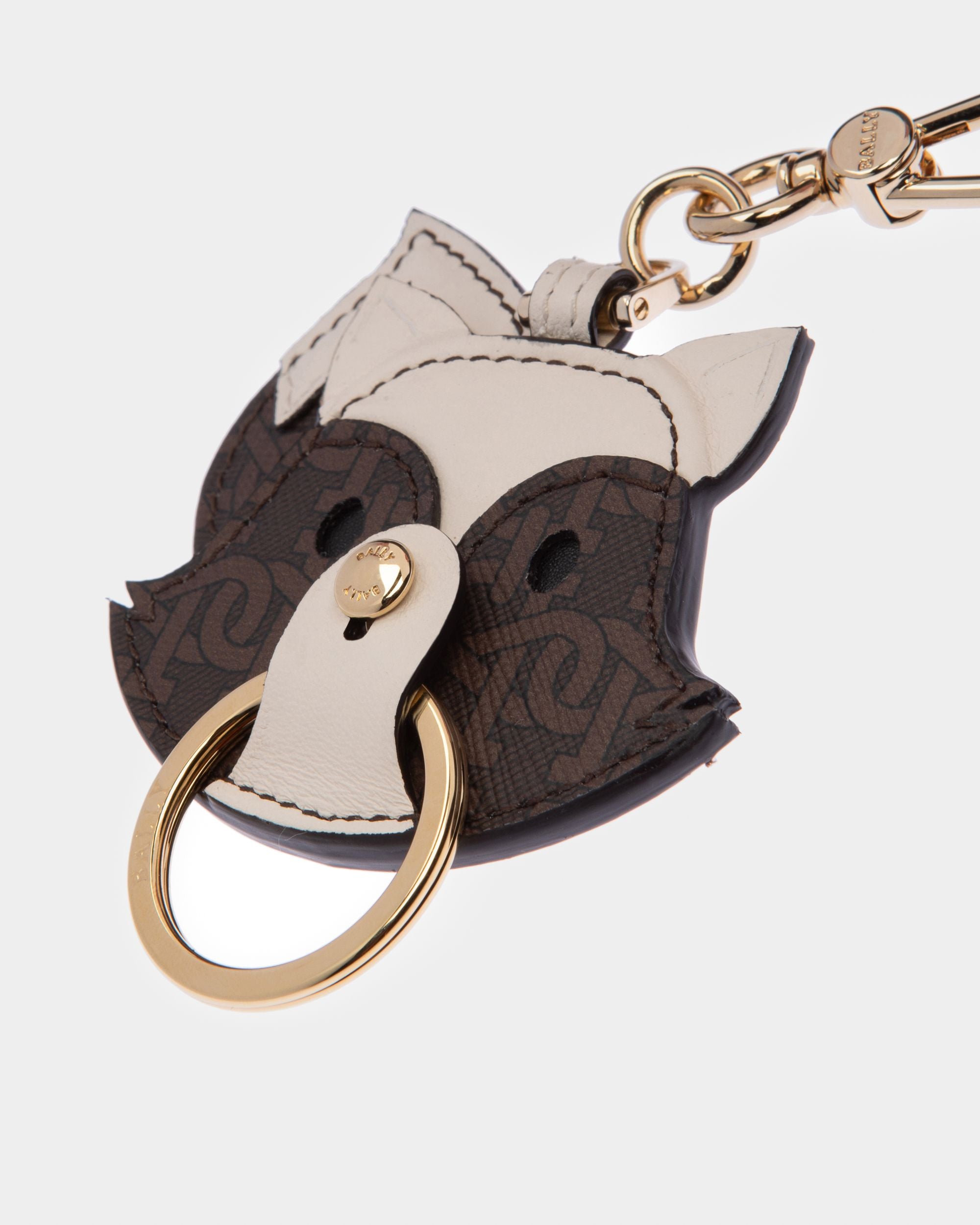 Foxye Schlüsselanhänger Aus Braunem Und Elfenbeinfarbenem Tpu Und Leder - Damen - Bally - 03