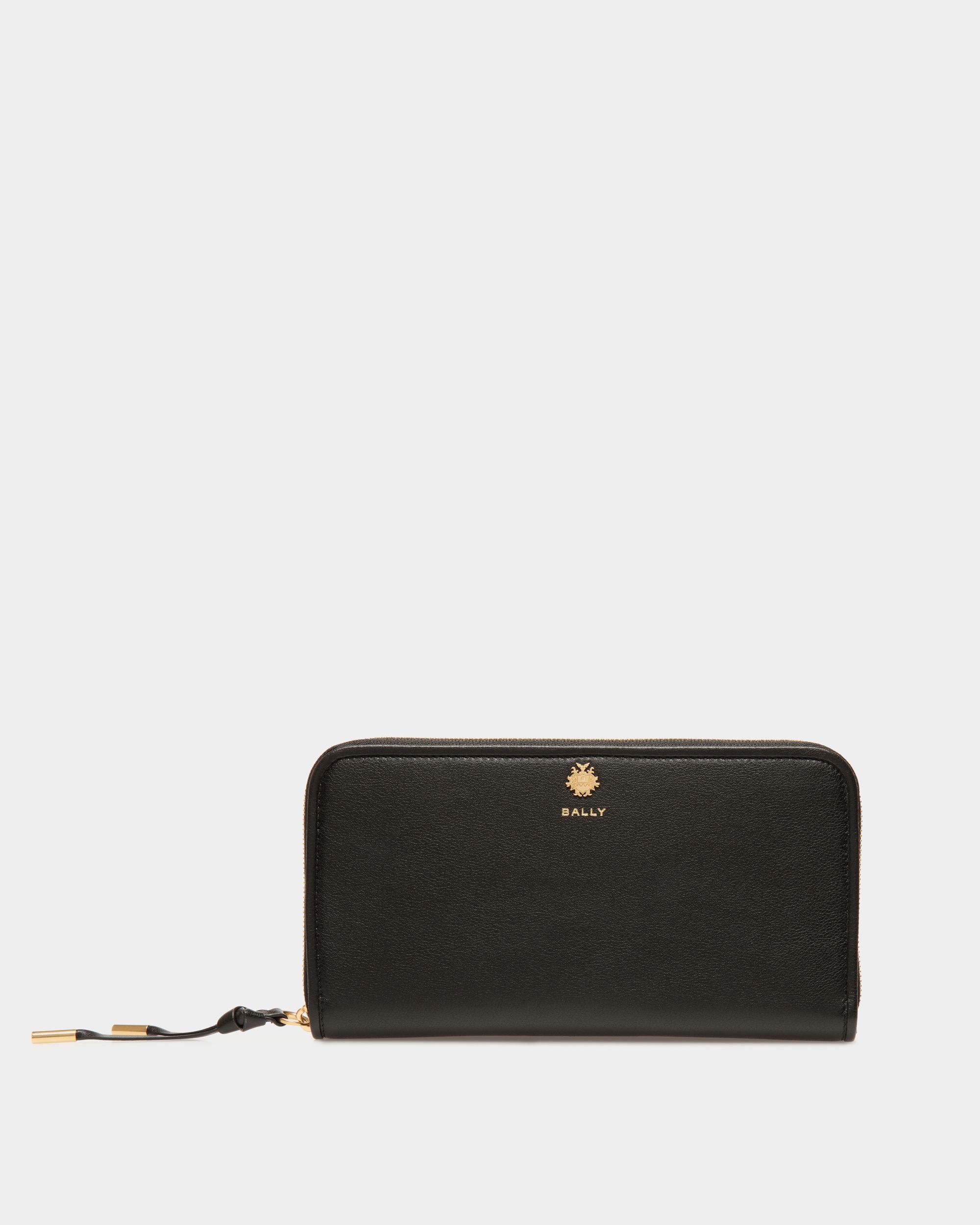 Portefeuille Long Bally Essential En Cuir Noir - Femme - Bally - 01