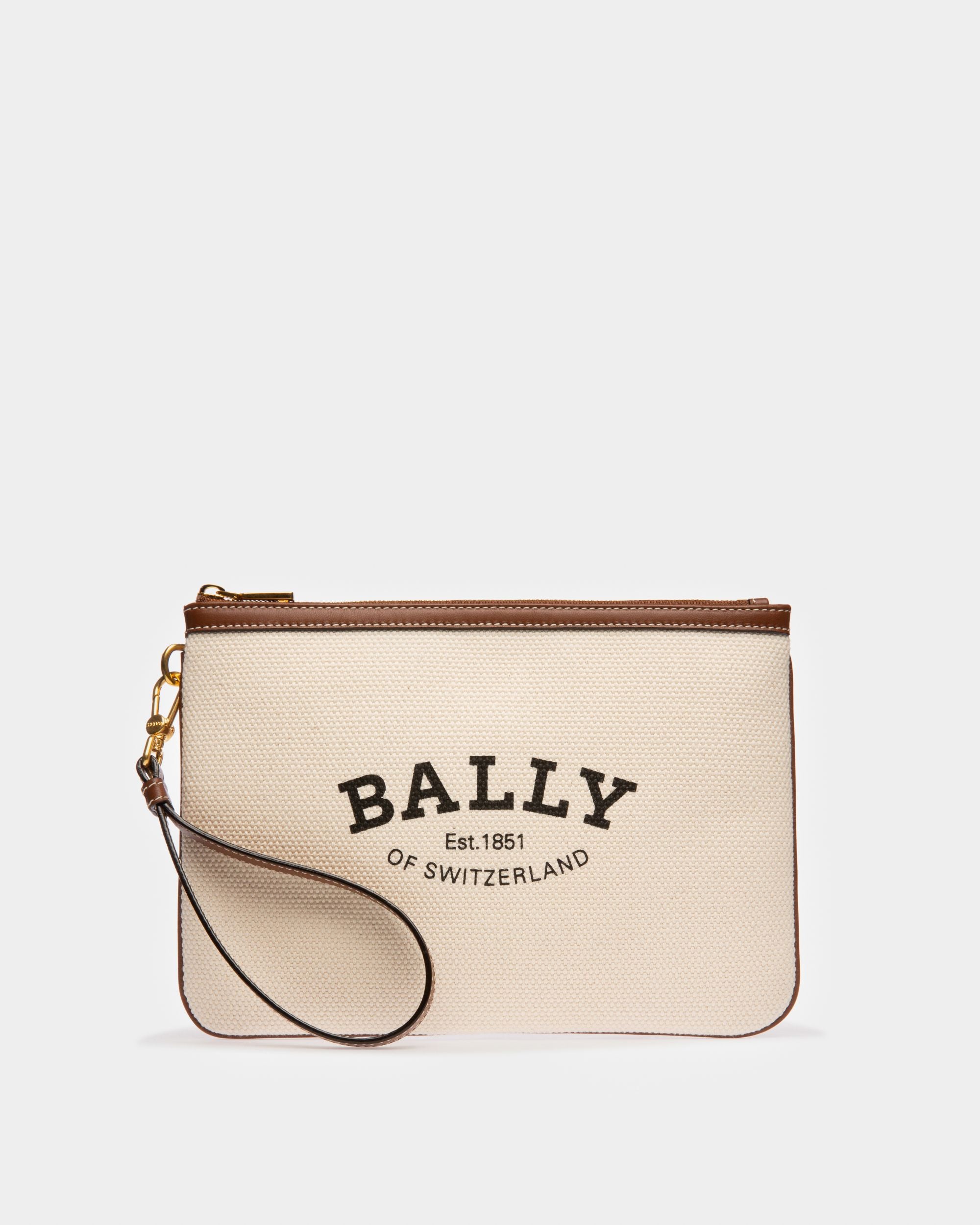 Certhe Clutch Aus Textil In Natur Und Braun - Damen - Bally - 01