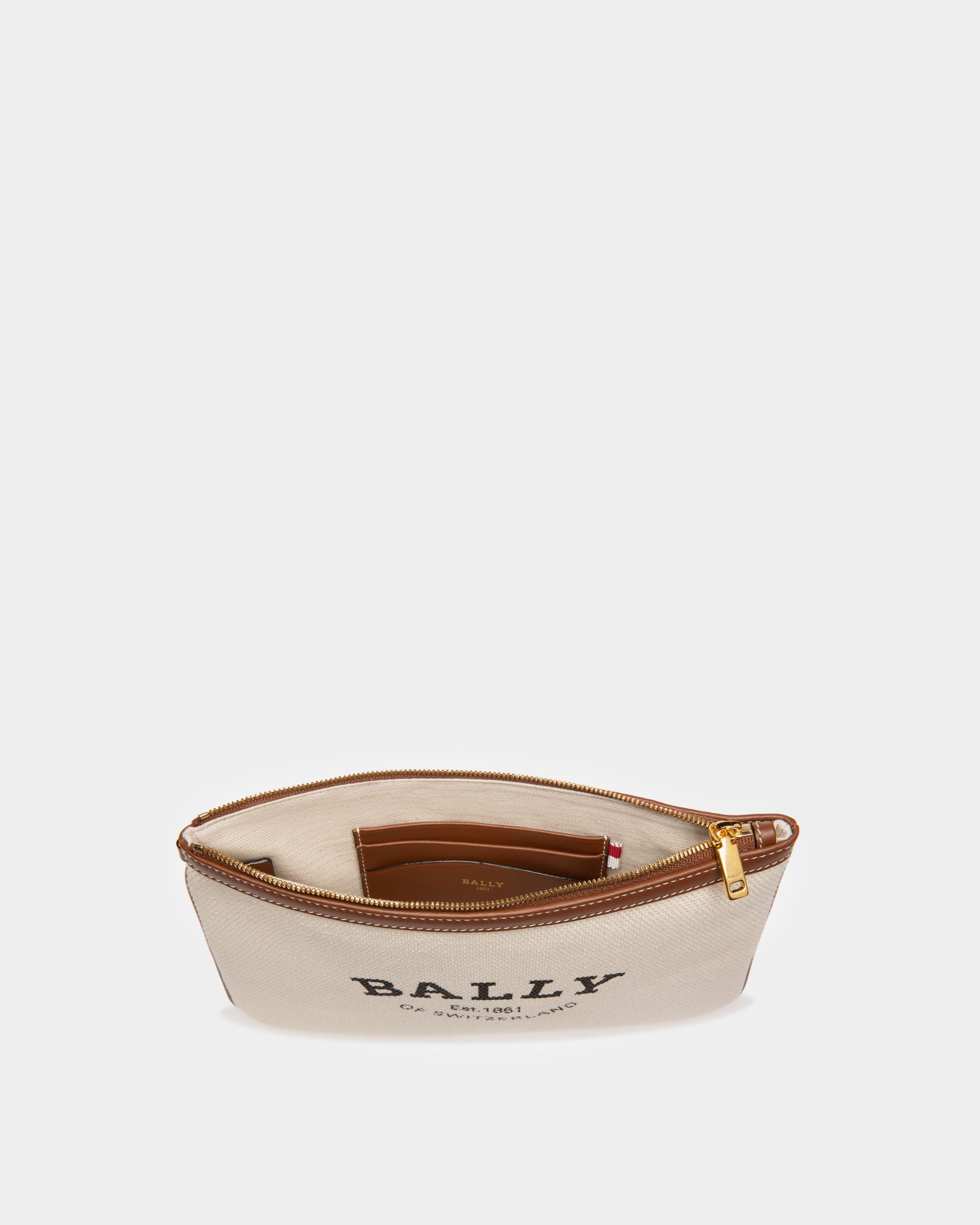 Certhe Clutch Aus Textil In Natur Und Braun - Damen - Bally - 03