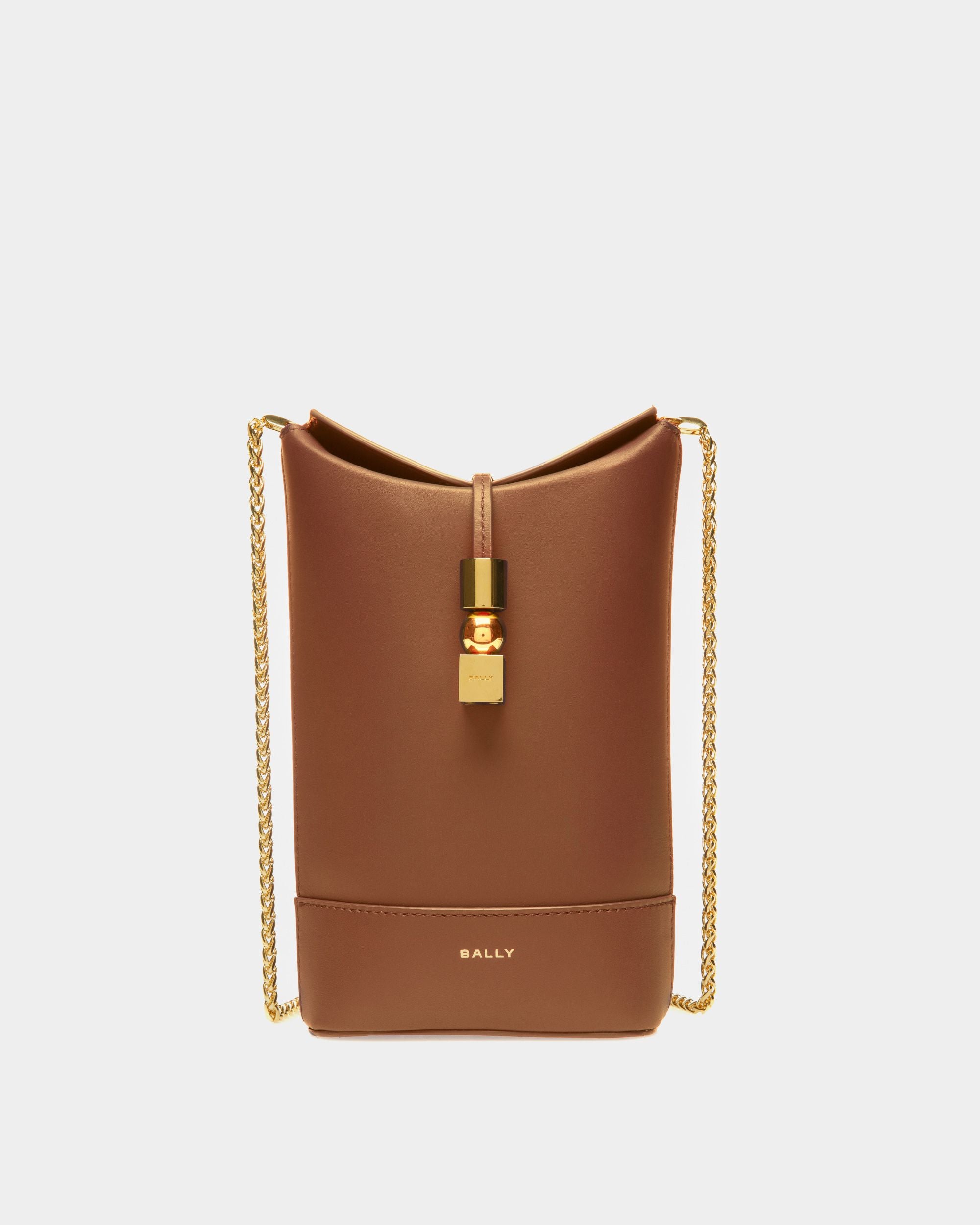 Block Minibag Aus Braunem Leder - Damen - Bally - 01