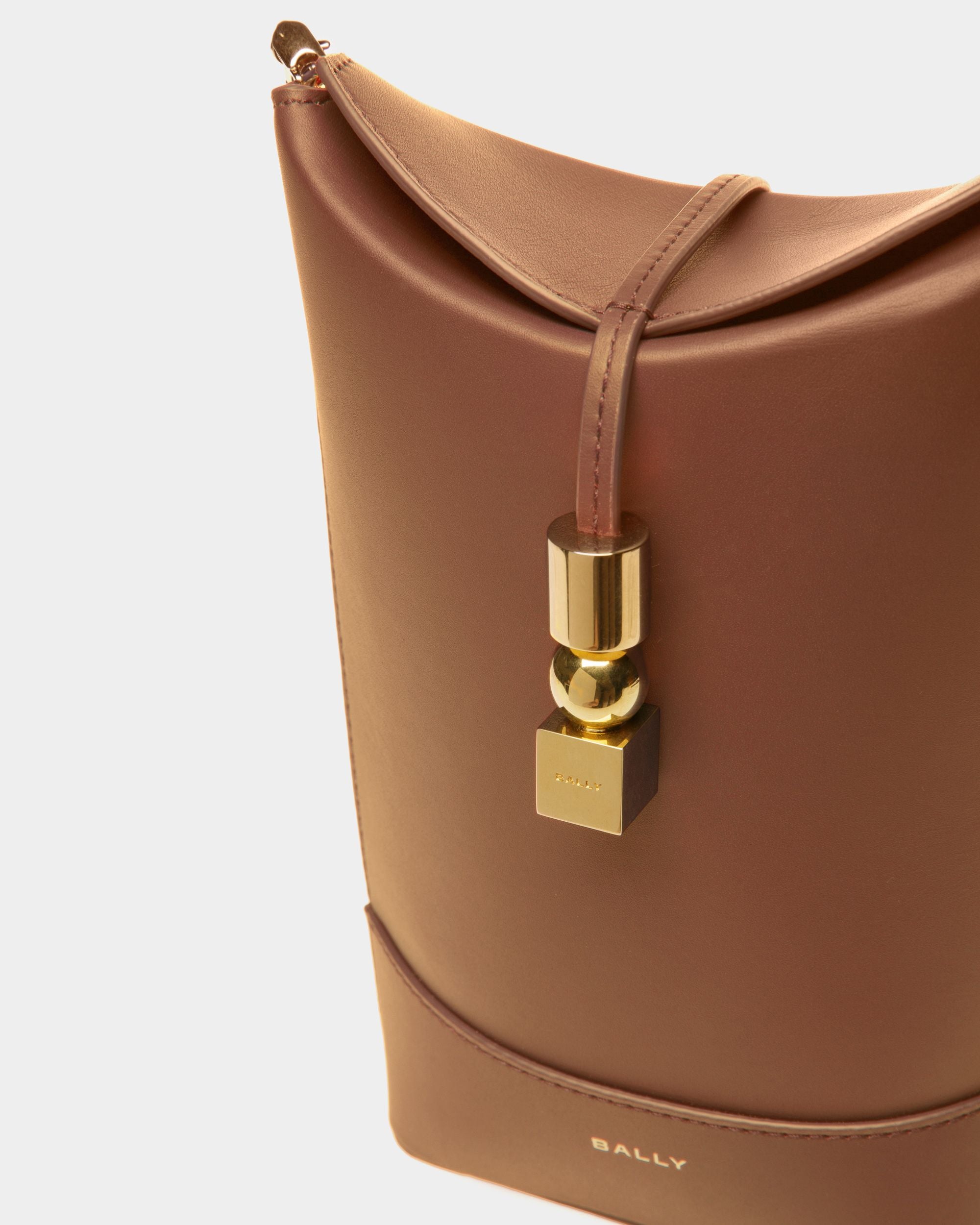 Block Minibag Aus Braunem Leder - Damen - Bally - 04