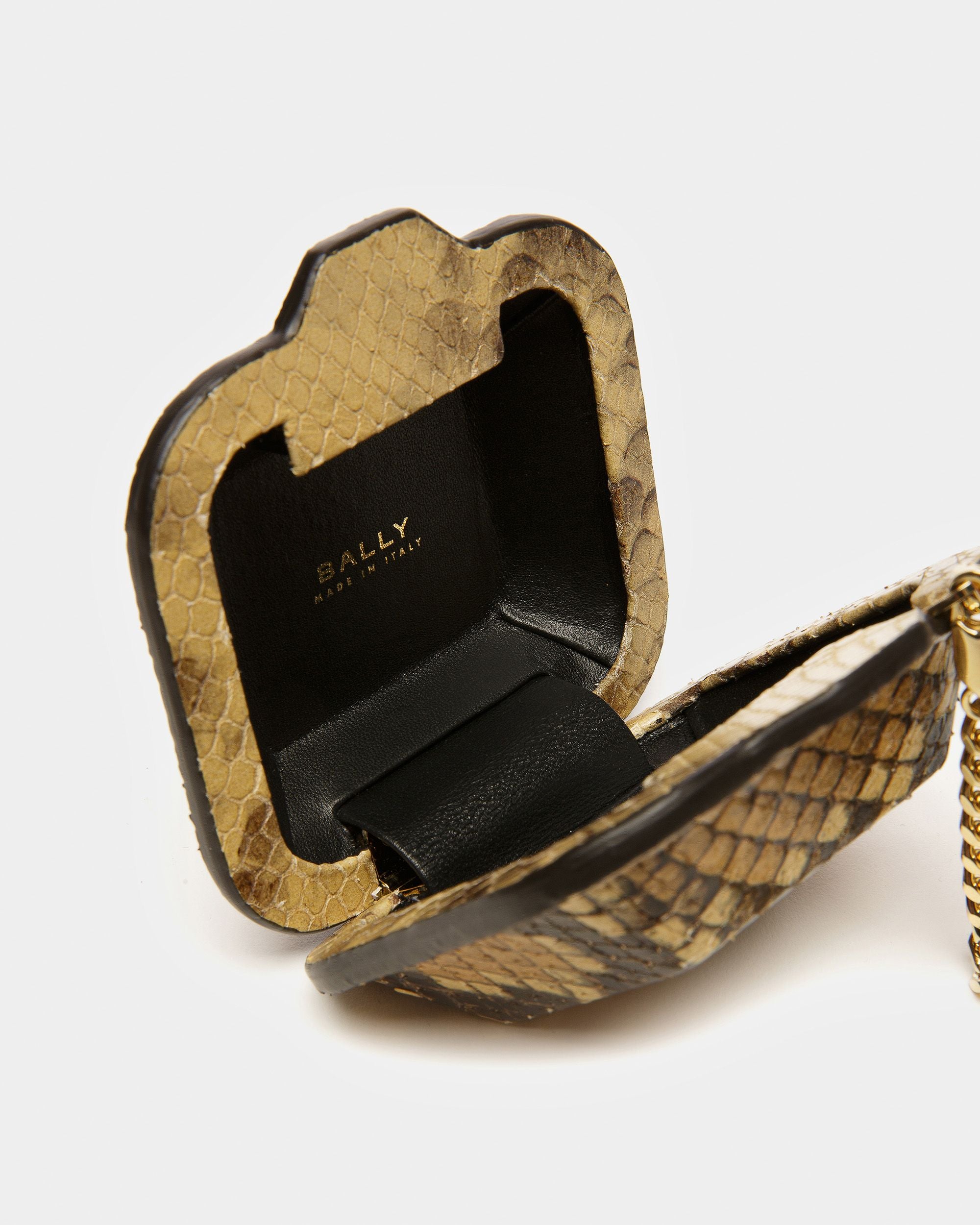 Étui Airpods To Go Finition Imprimé Python - Femme - Bally - 02