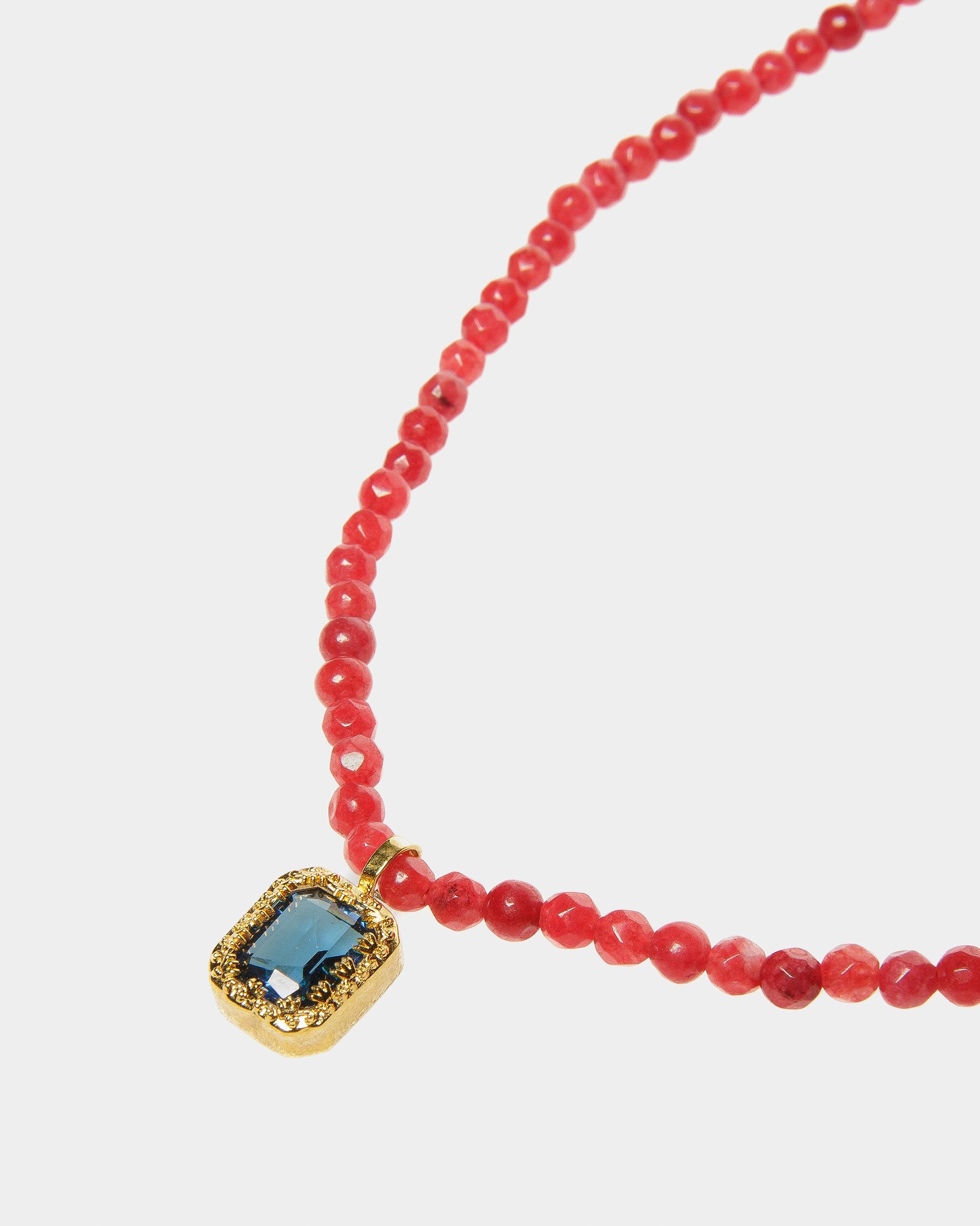 Collier Chaîne À Perles En Rouge - Femme - Bally - 03