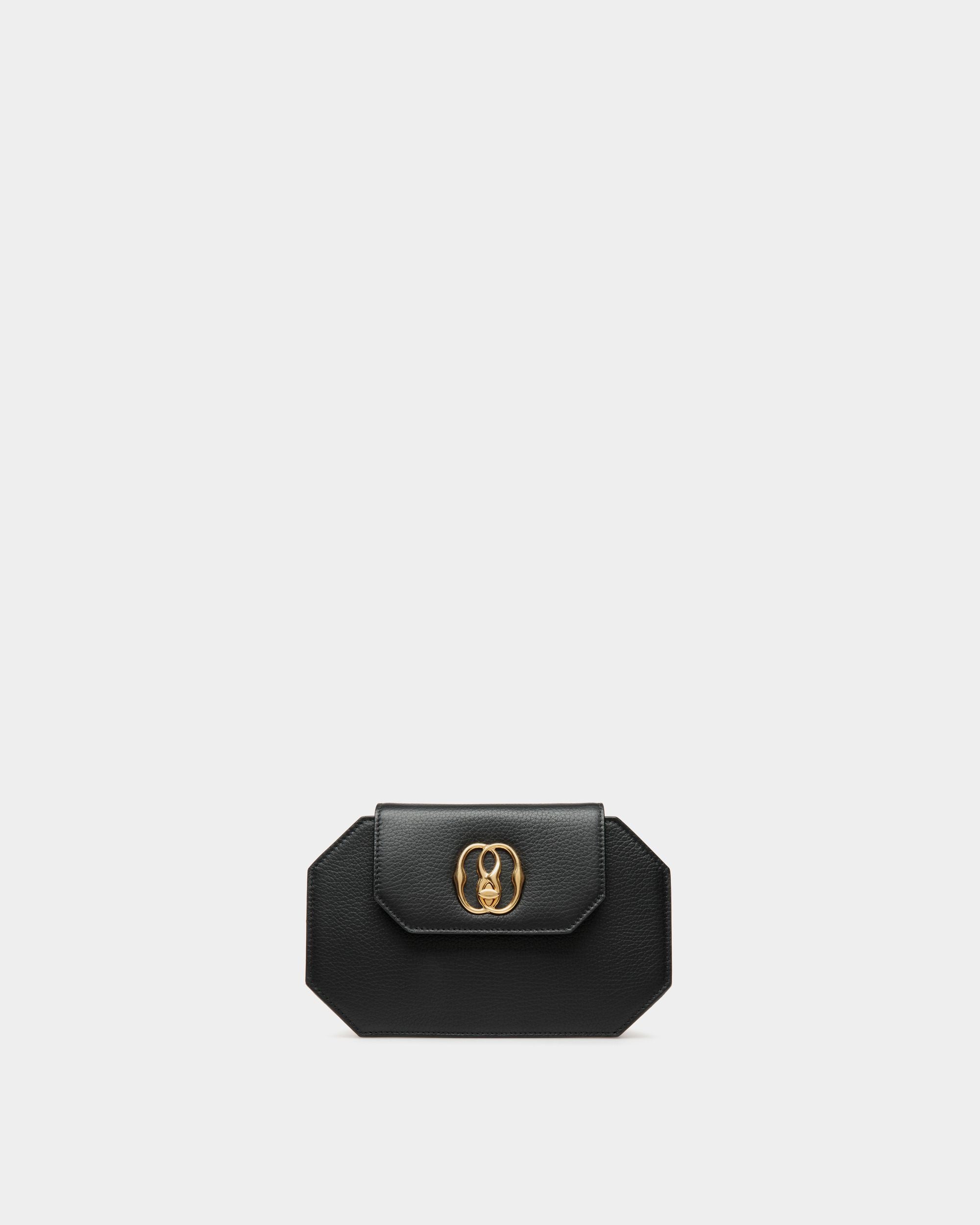 Borsa Emblem Octogone In Pelle Nera - Donna - Bally - 01