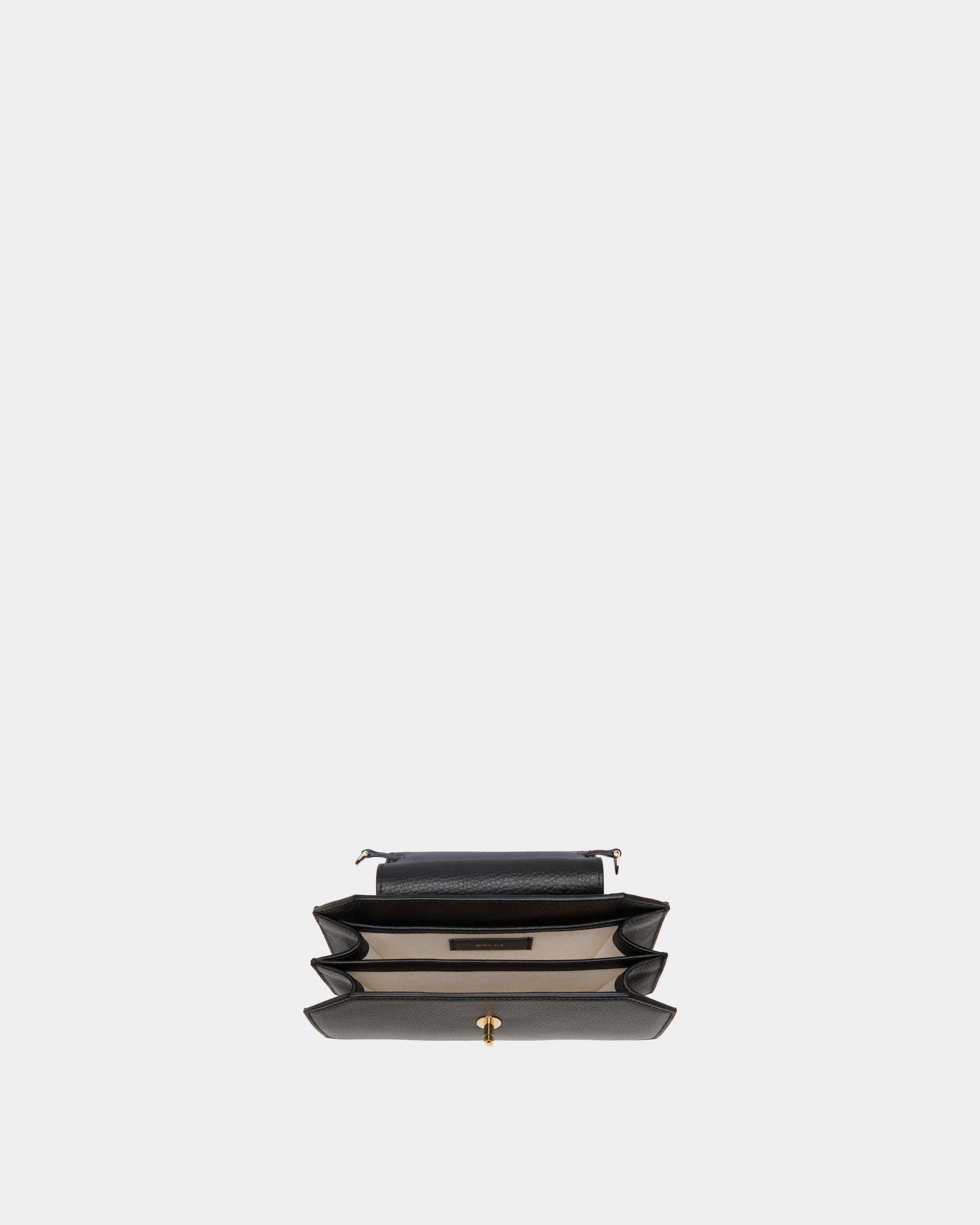 Borsa Emblem Octogone In Pelle Nera - Donna - Bally - 04