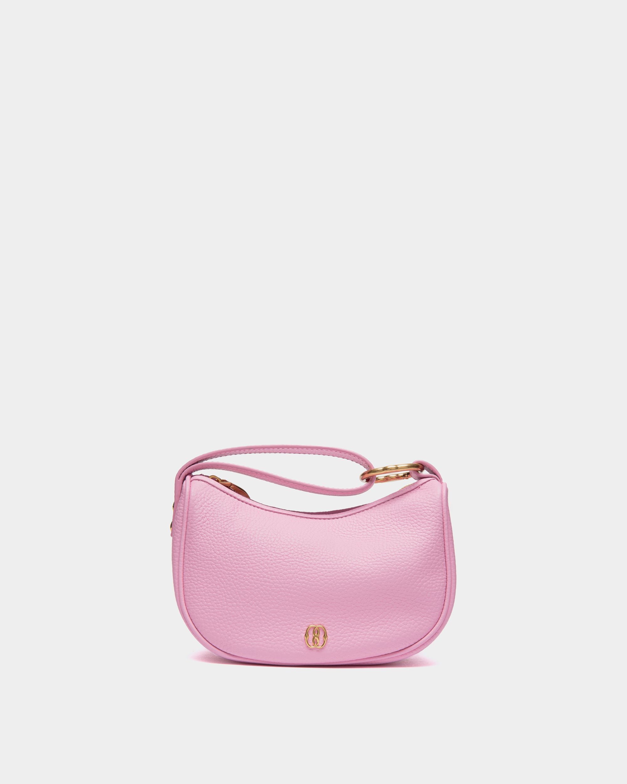 Mini Sac Emblem En Cuir Rose - Femme - Bally - 01