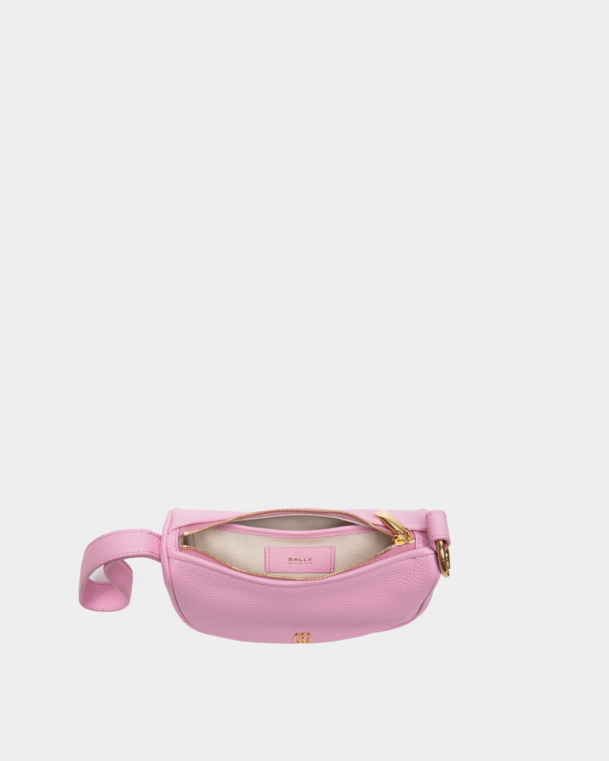 Mini Sac Emblem En Cuir Rose - Femme - Bally - 03