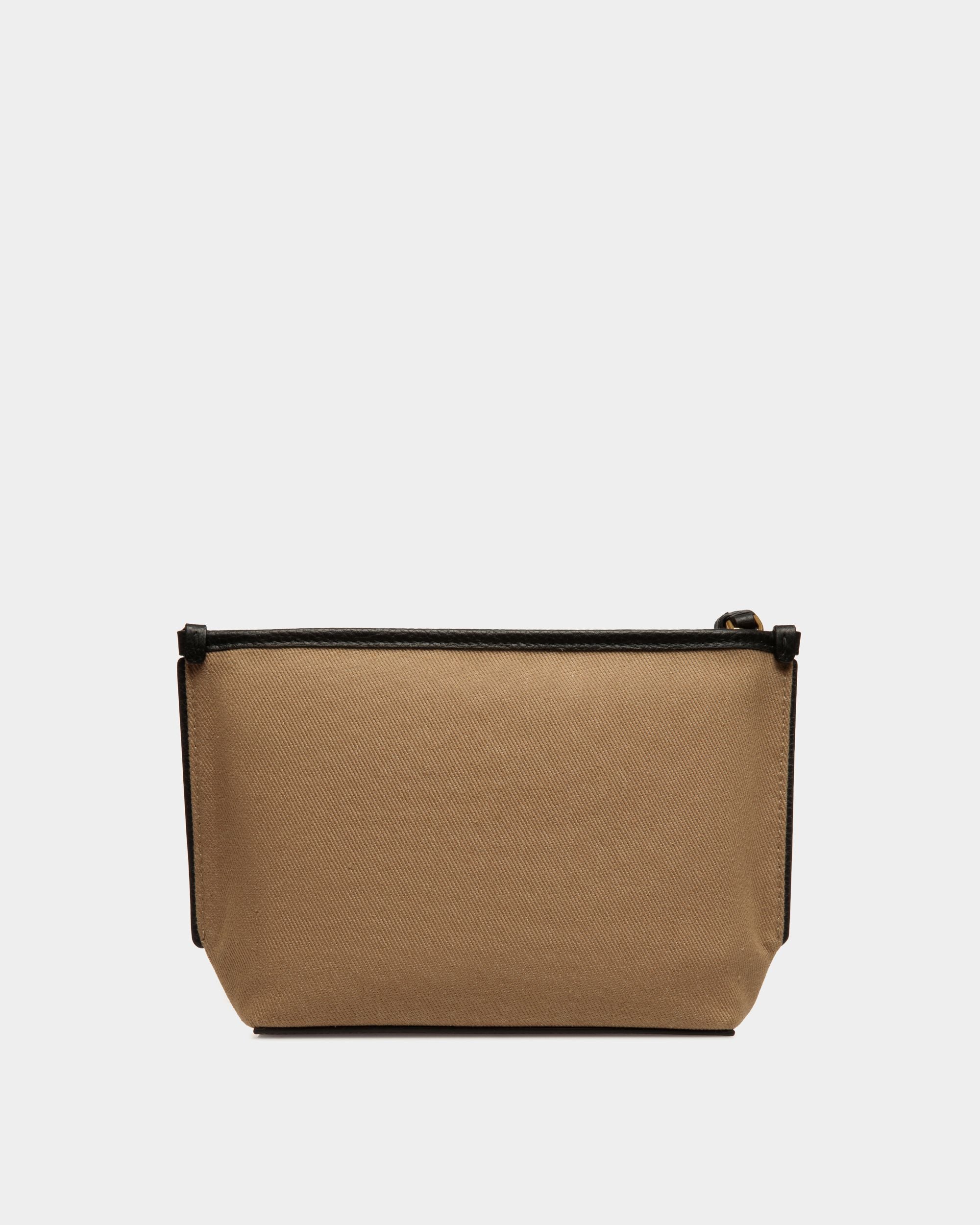 Bar Zipped Pouch in Canvas And Leather - Women's - Bally - 02