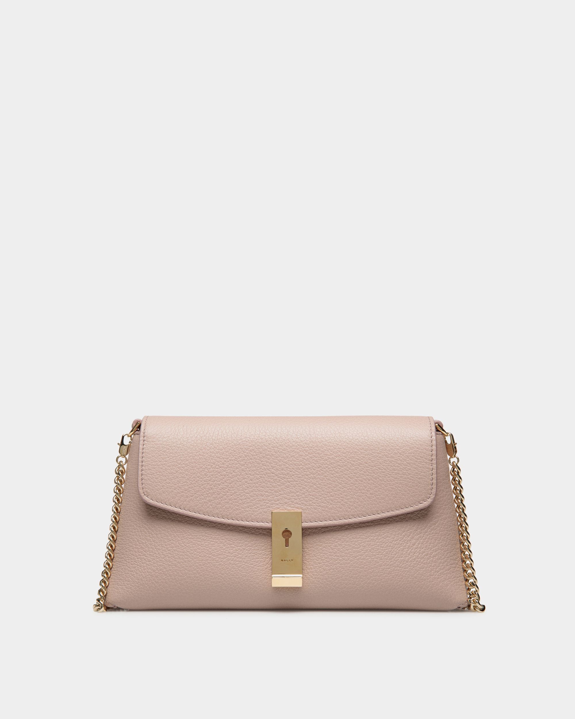 Lock Me Multifunktionale Minitasche Aus Genarbtem Leder In Hellbeige - Women's - Bally - 01