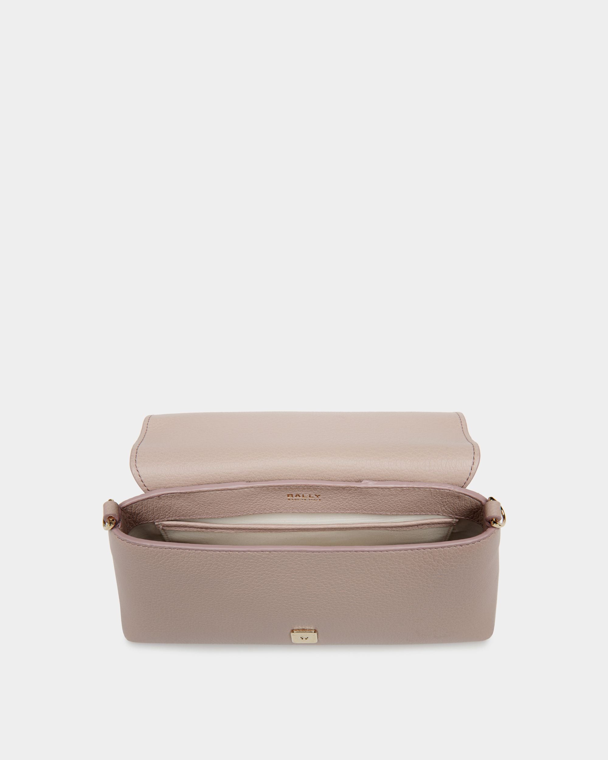 Lock Me Multifunktionale Minitasche Aus Genarbtem Leder In Hellbeige - Women's - Bally - 03