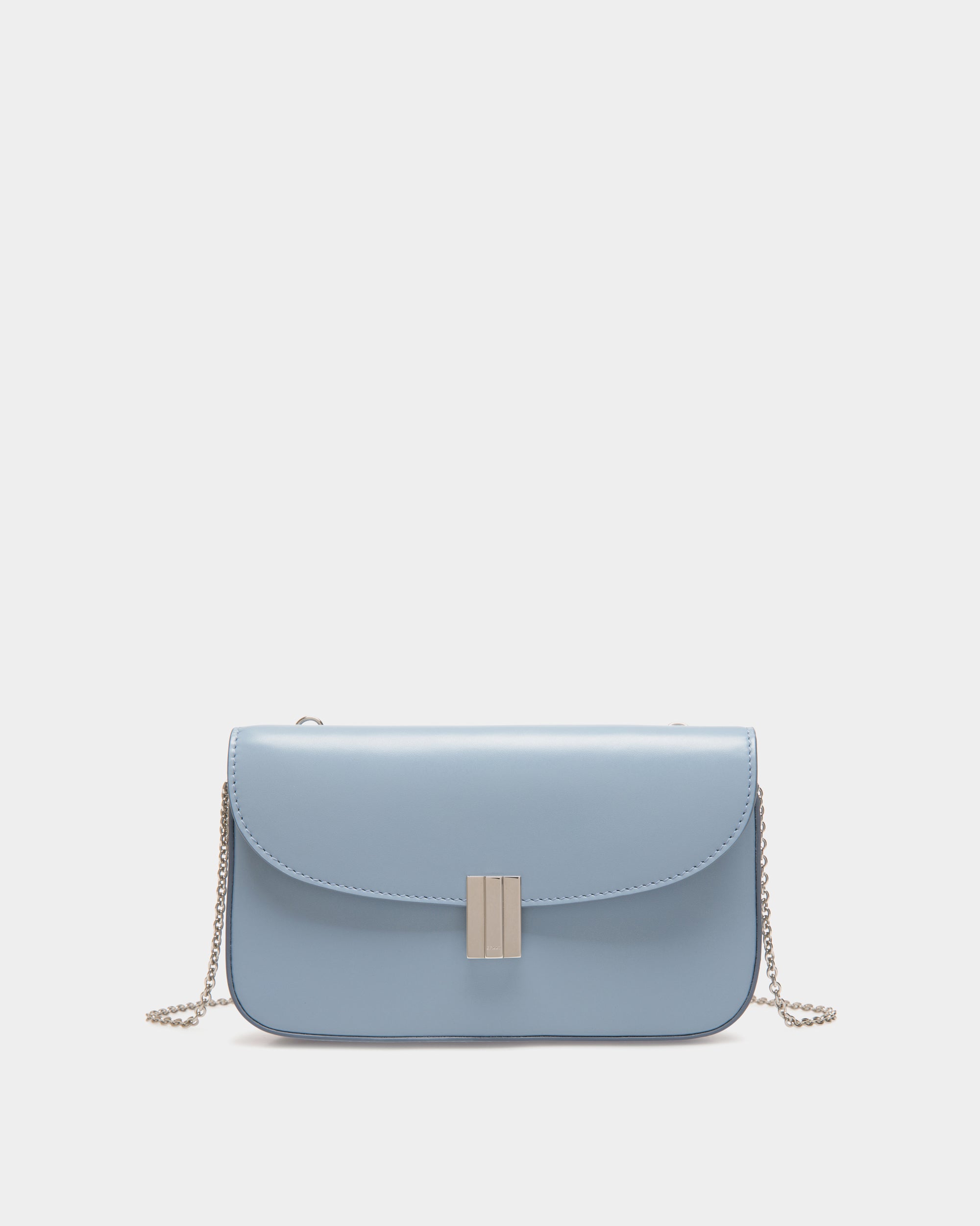 Ollam Phone Wallet in Light Blue Leather - Women's - Bally - 01