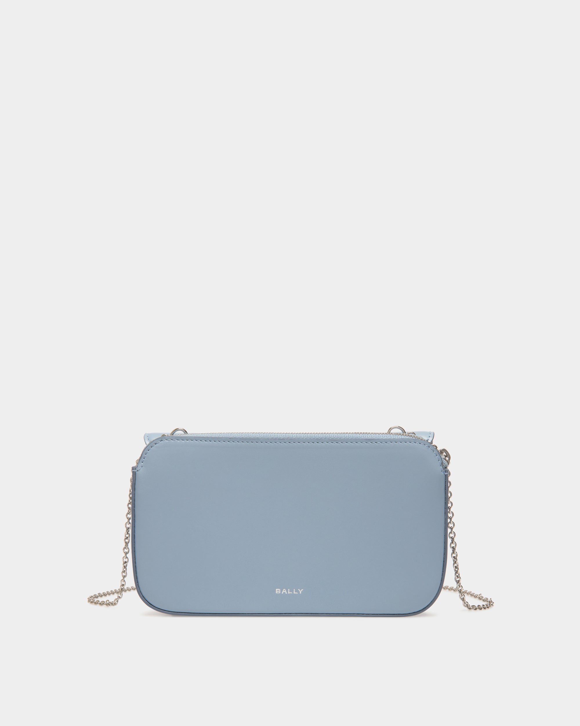 Ollam Phone Wallet in Light Blue Leather - Women's - Bally - 02