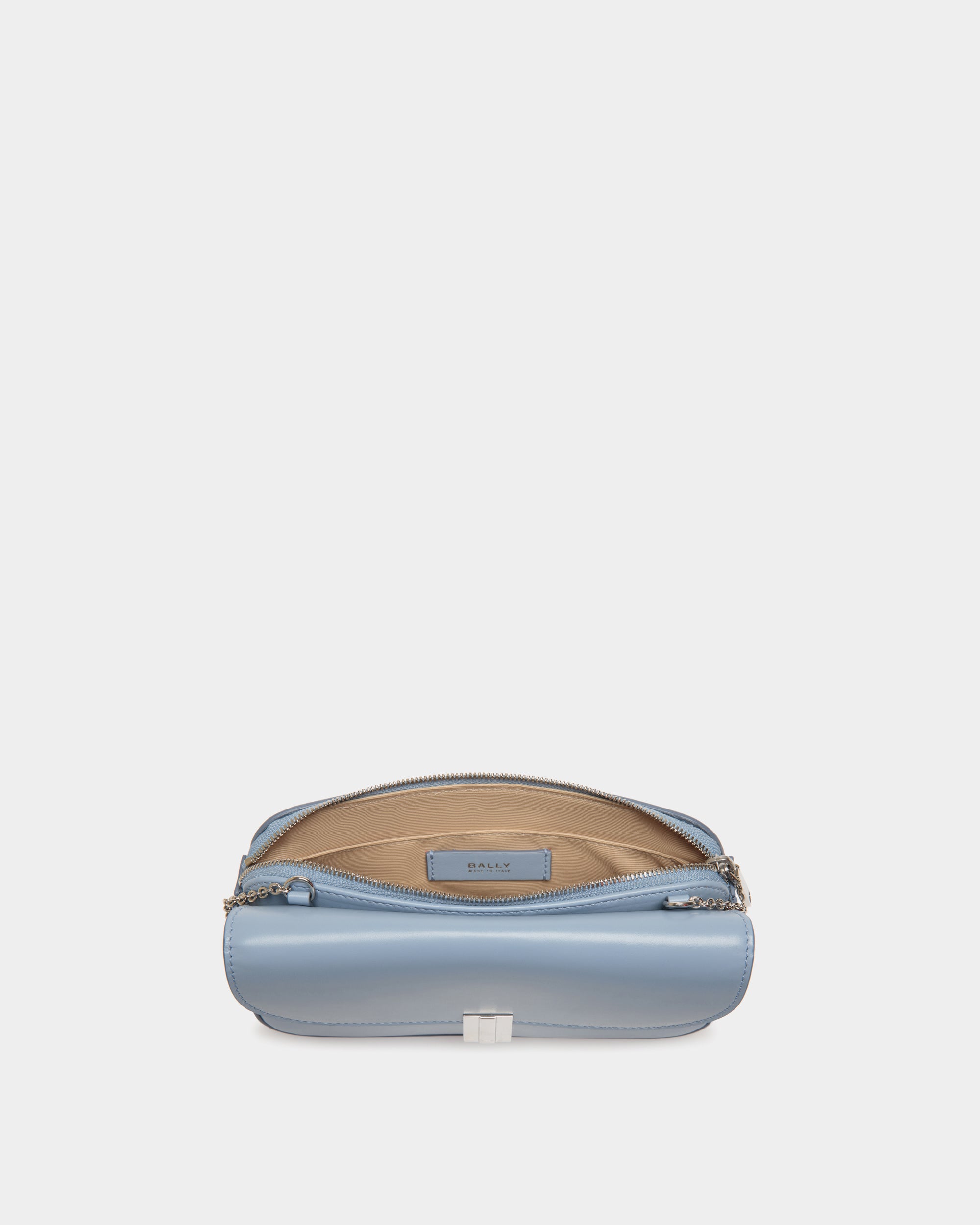 Ollam Phone Wallet in Light Blue Leather - Women's - Bally - 03