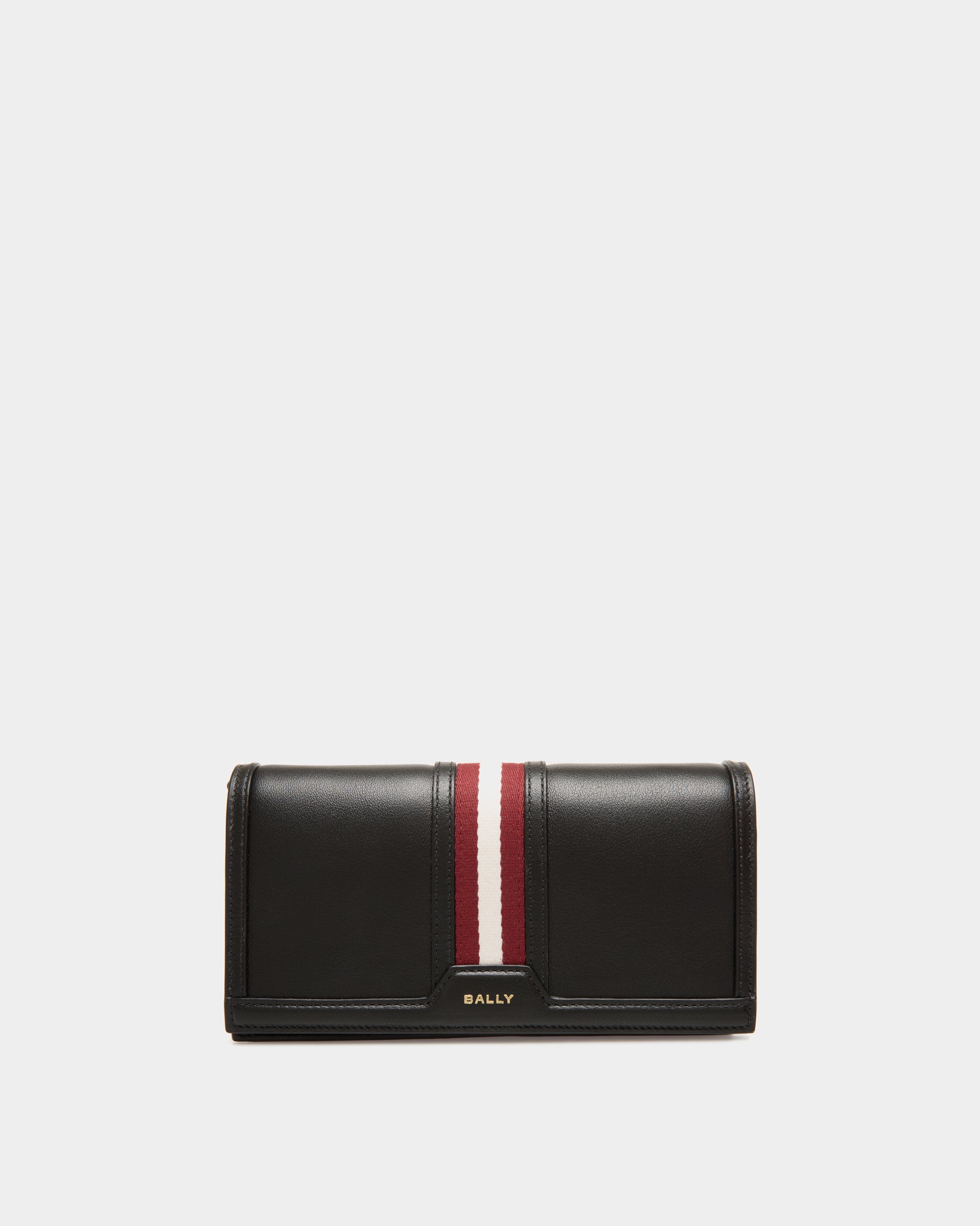 Code Phone Wallet in Black Leather - Women's - Bally - 01