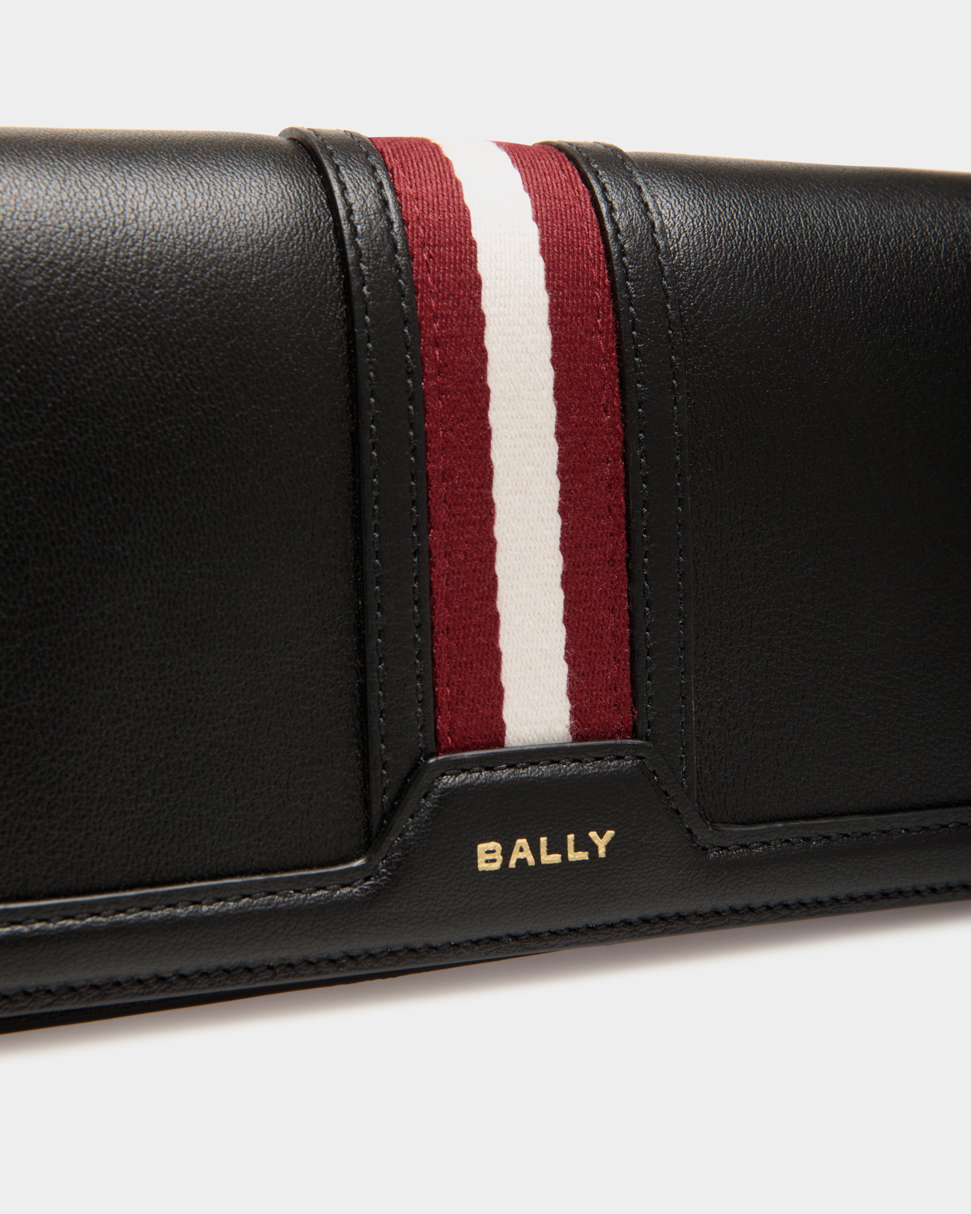 Code Phone Wallet in Black Leather - Women's - Bally - 04