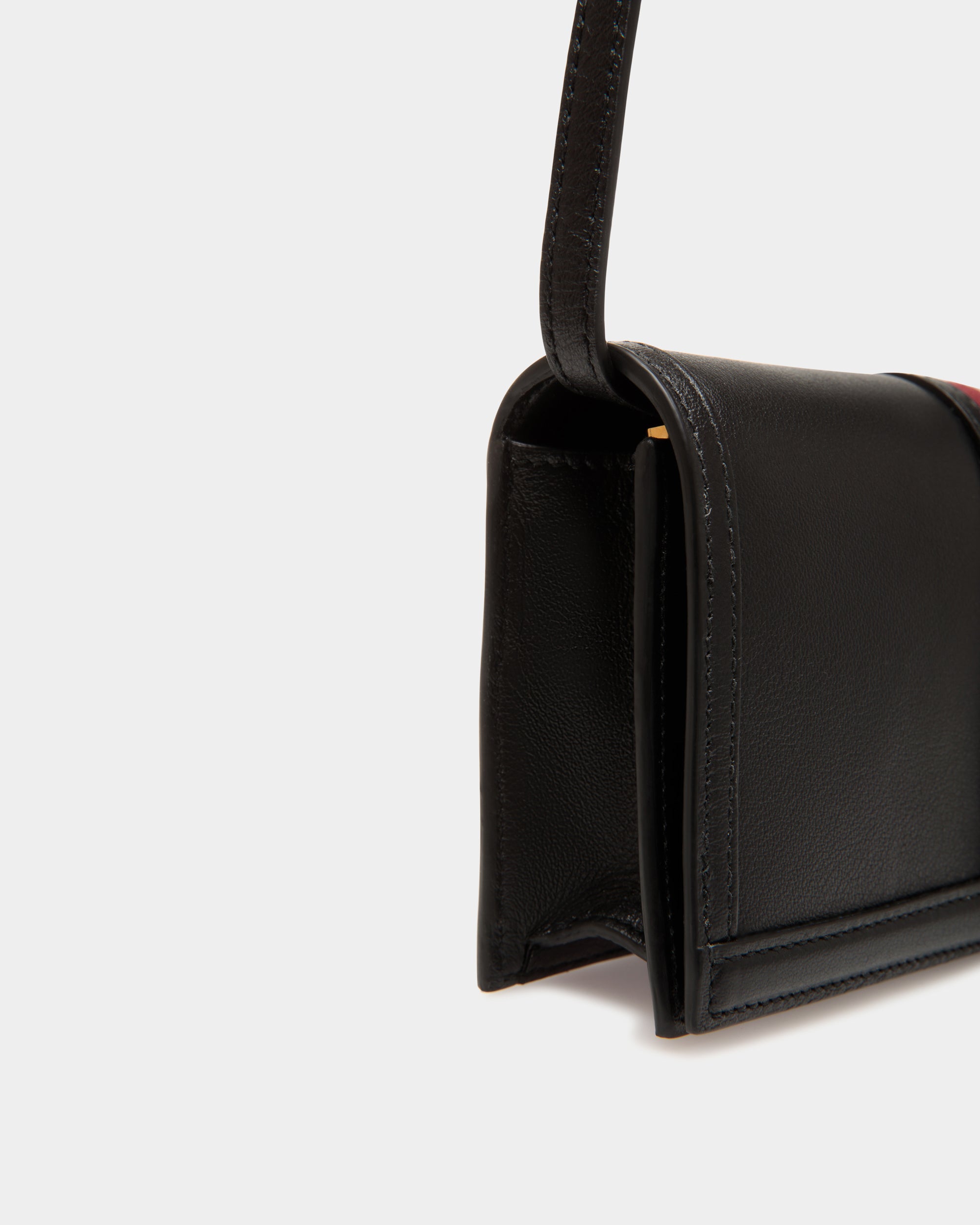 Code Phone Wallet in Black Leather - Women's - Bally - 05
