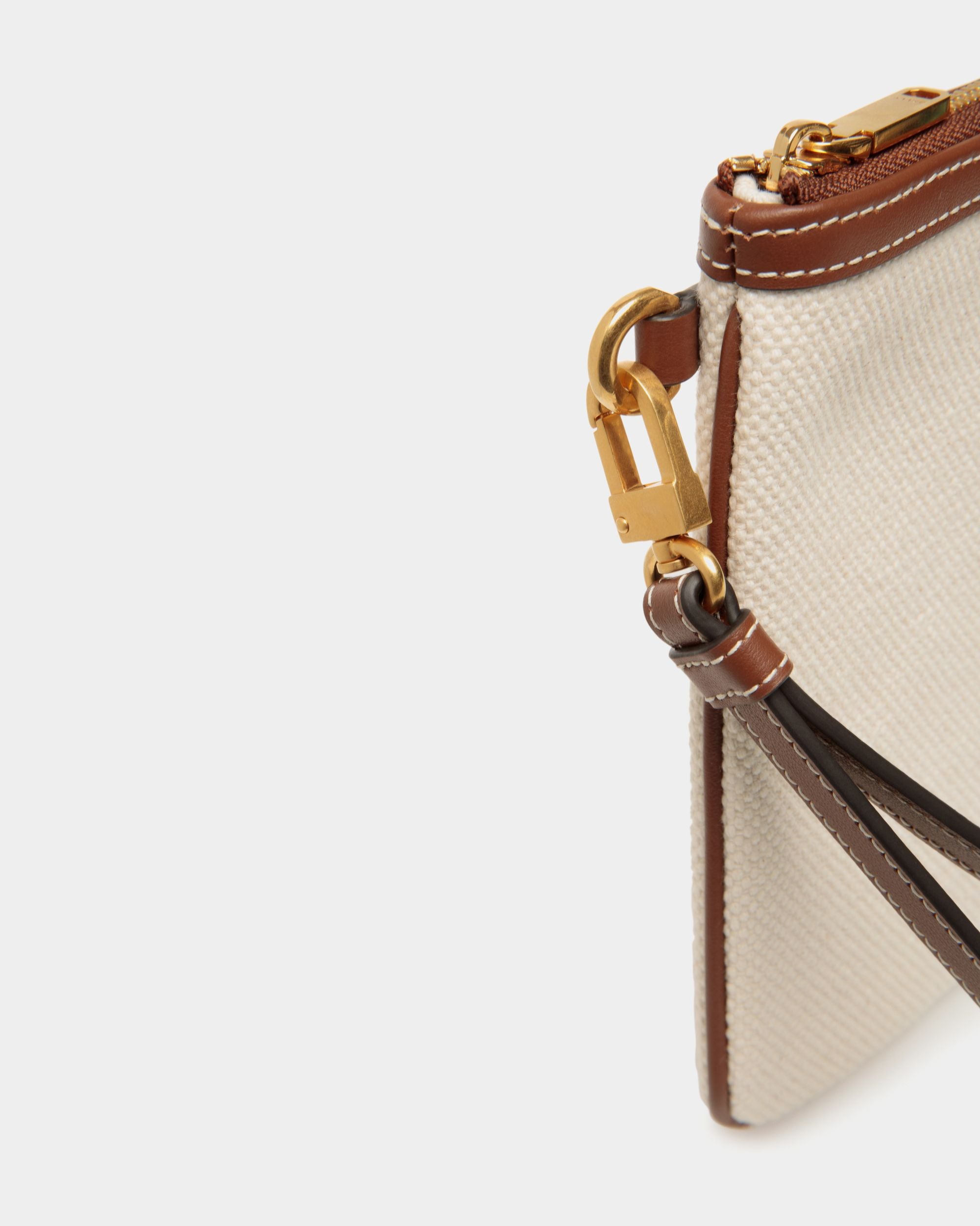 Akelei Pouch In Beige Fabric - Women's - Bally - 04