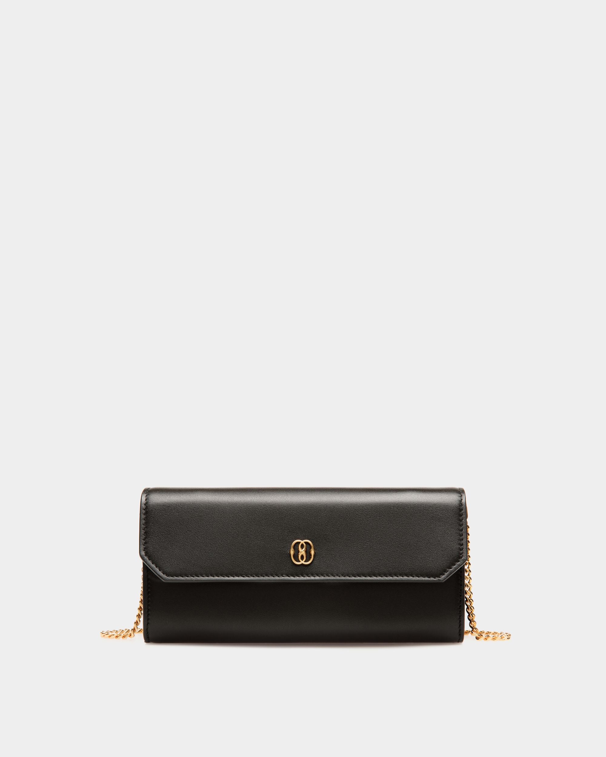 Portefeuille De Voyage Emblem En Cuir Noir - Femme - Bally - 01