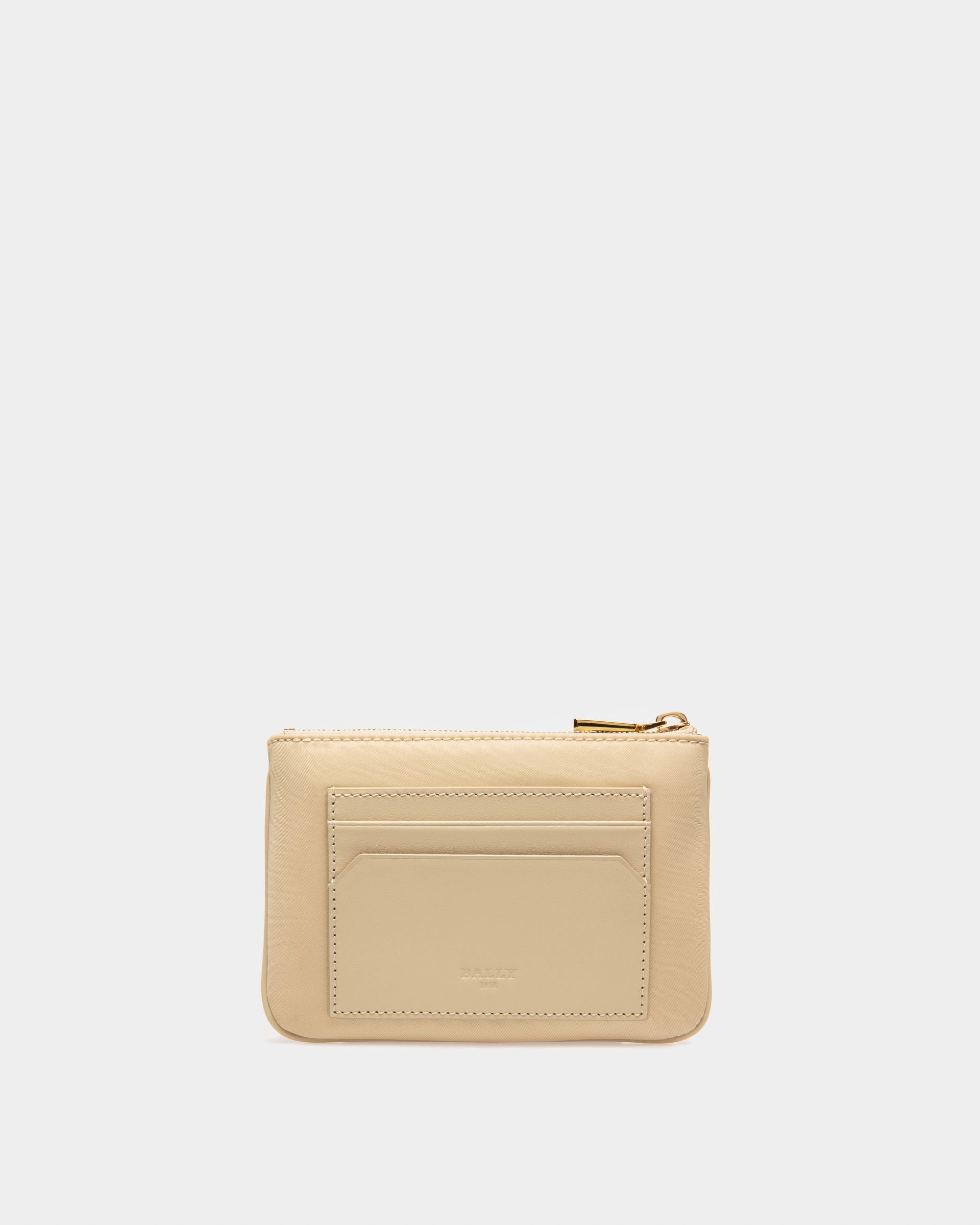 Evod Portemonnaie Aus Recyceltem Nylon Und Leder In Hellbeige - Damen - Bally - 02