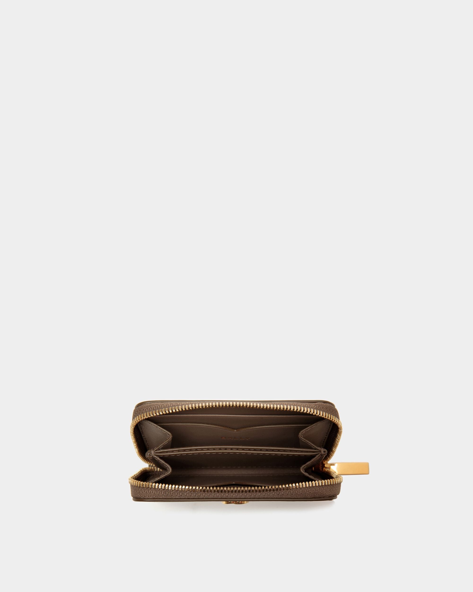 Emblem Geldbörse Für Münzen Und Karten Aus Leder In Beige - Damen - Bally - 03