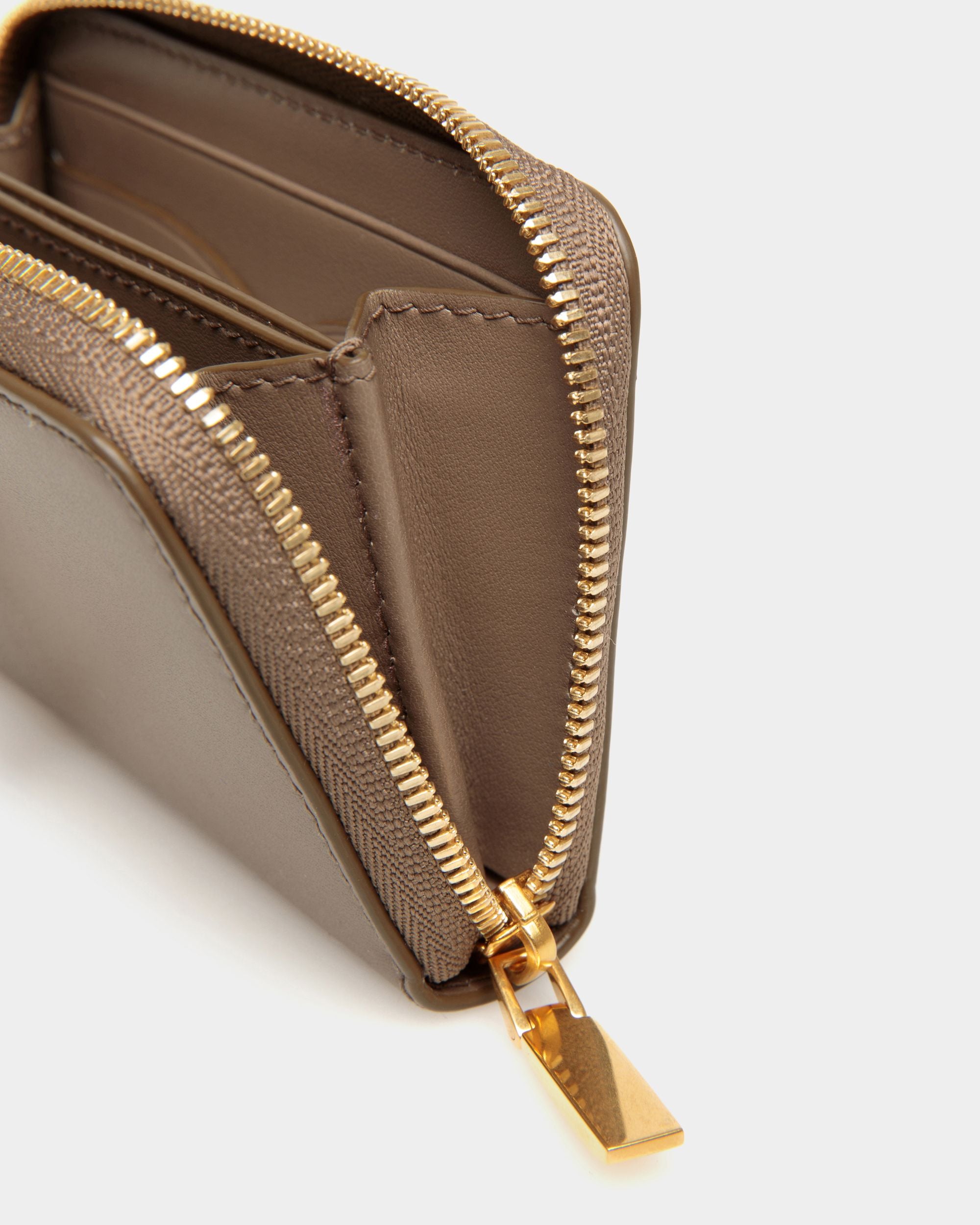 Emblem Geldbörse Für Münzen Und Karten Aus Leder In Beige - Damen - Bally - 04