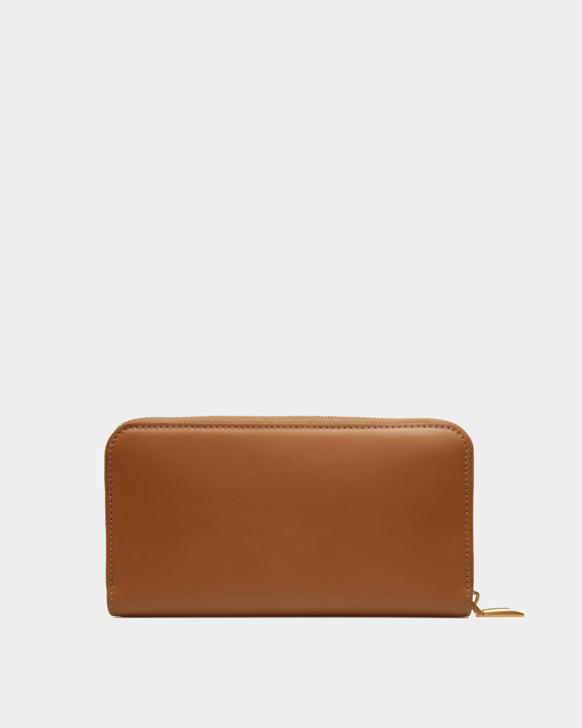 Portefeuille Long Emblem En Cuir Marron - Femme - Bally - 02