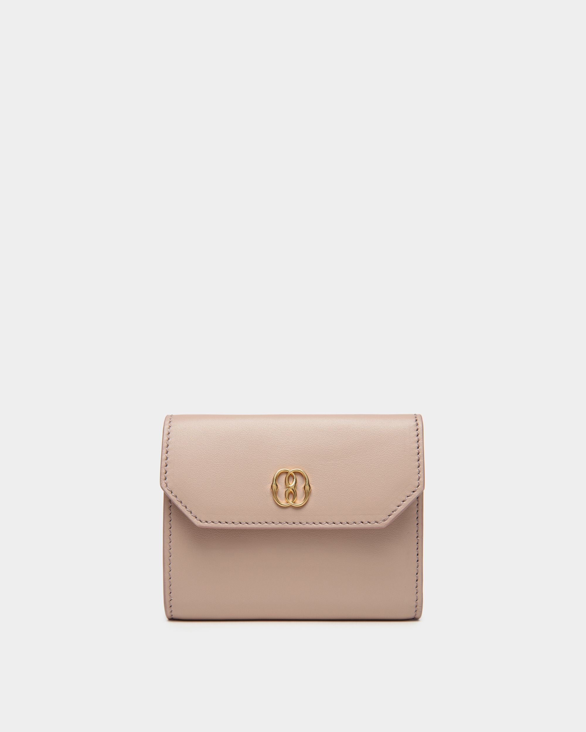 Emblem Geldbörse Aus Leder In Light Beige - Damen - Bally - 01