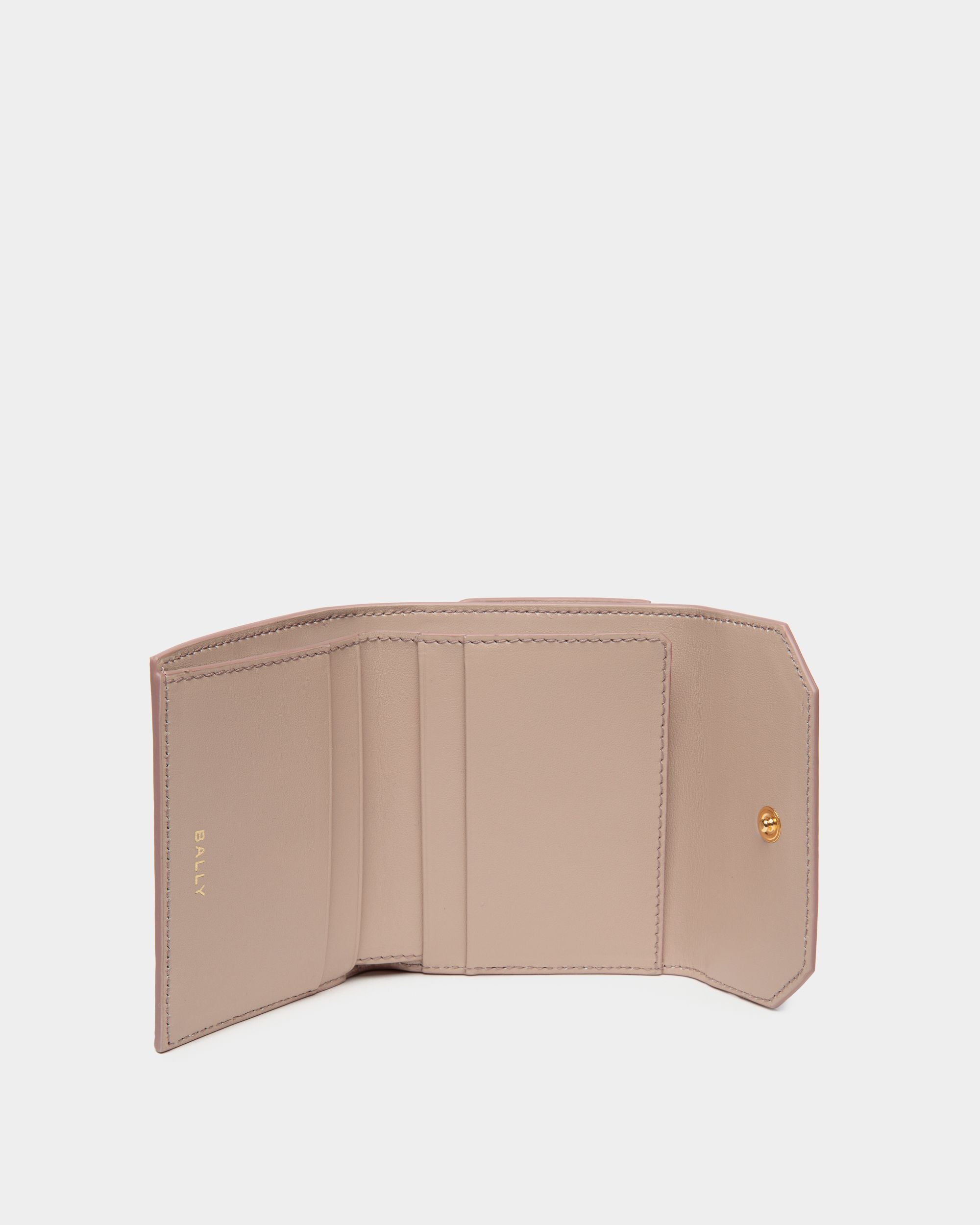 Emblem Geldbörse Aus Leder In Light Beige - Damen - Bally - 03