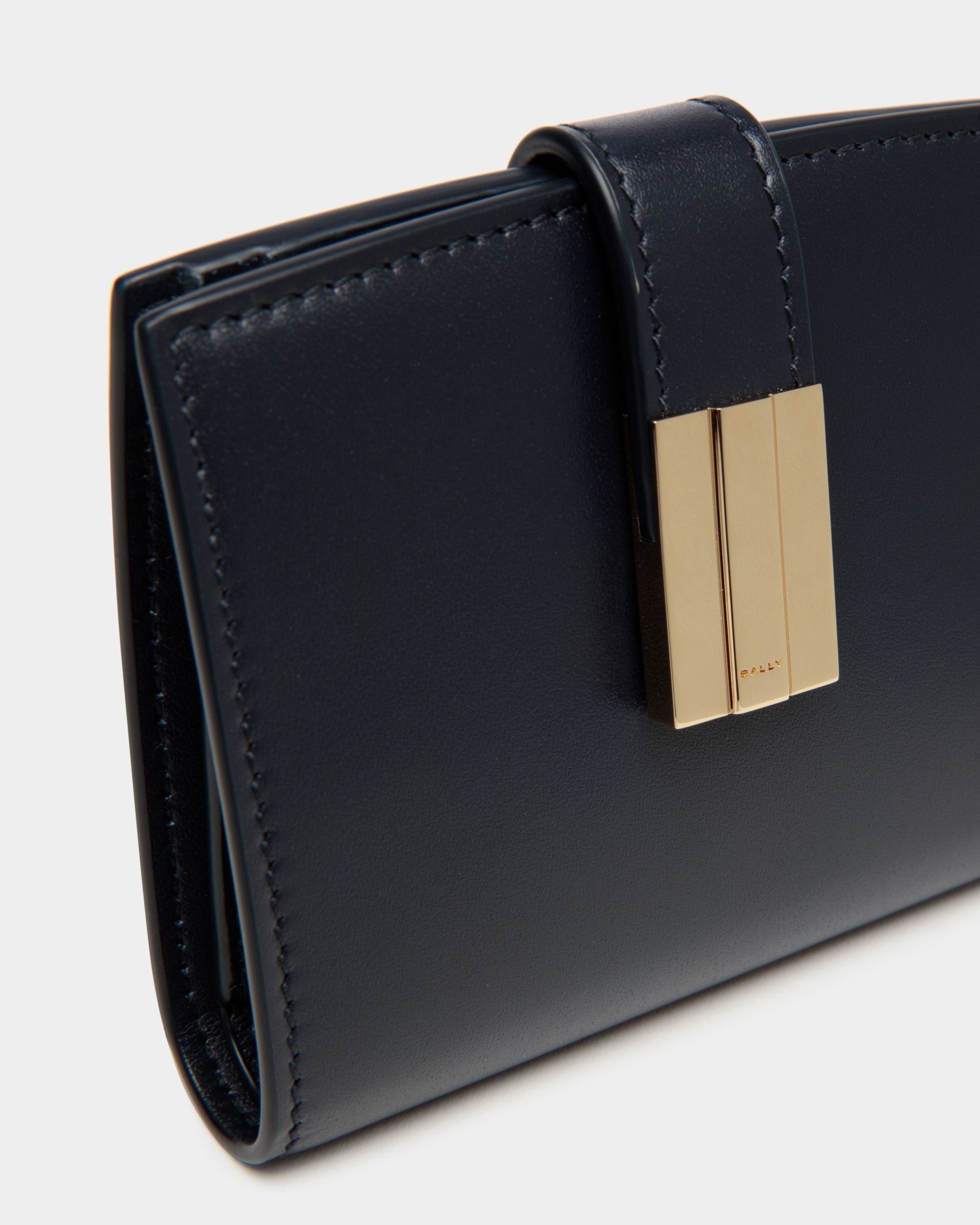 Ollam Geldbörse Aus Leder In Navy Blue - Damen - Bally - 04