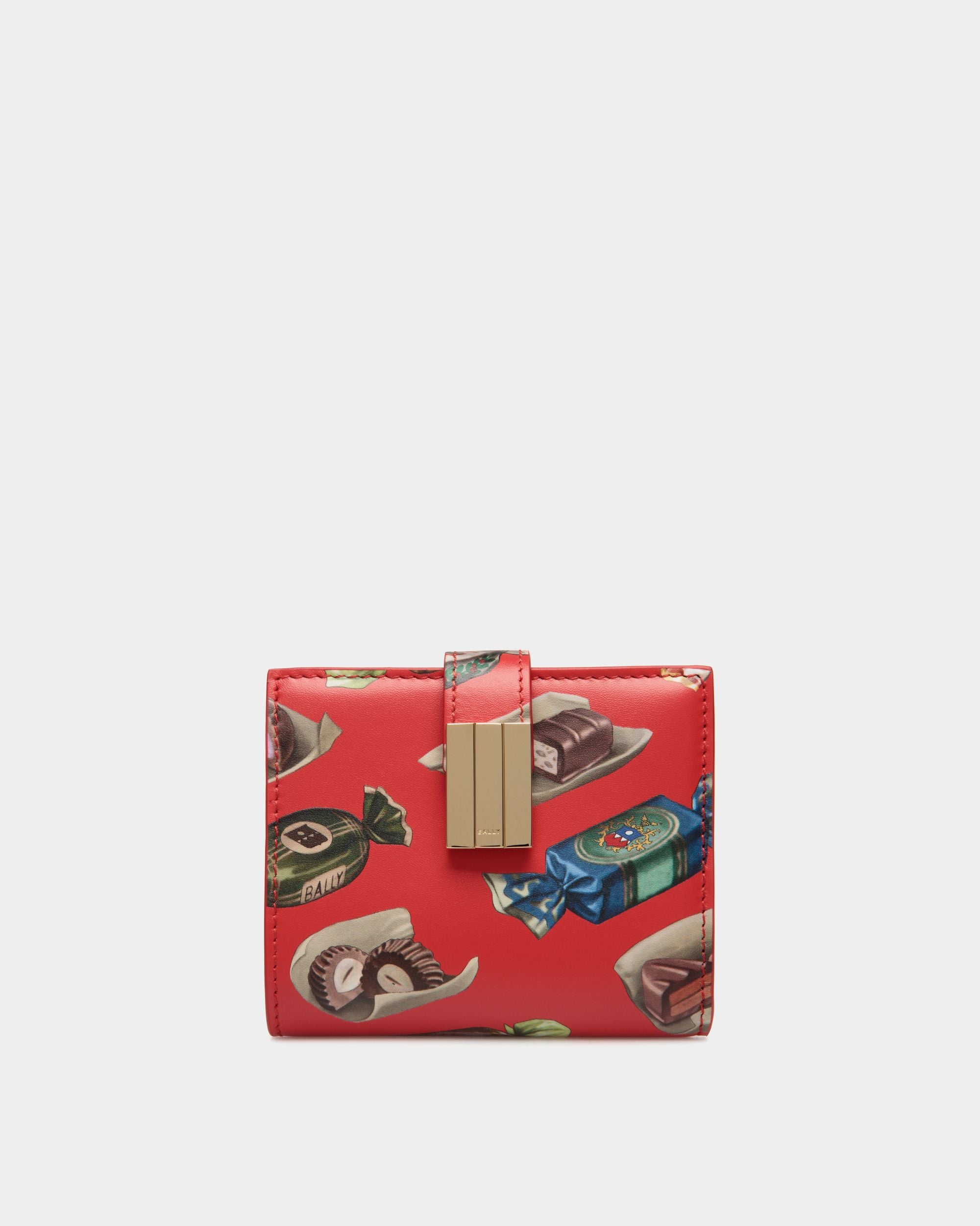 Ollam Geldbörse Aus Leder Mit Print In Choco-Candy - Damen - Bally - 01