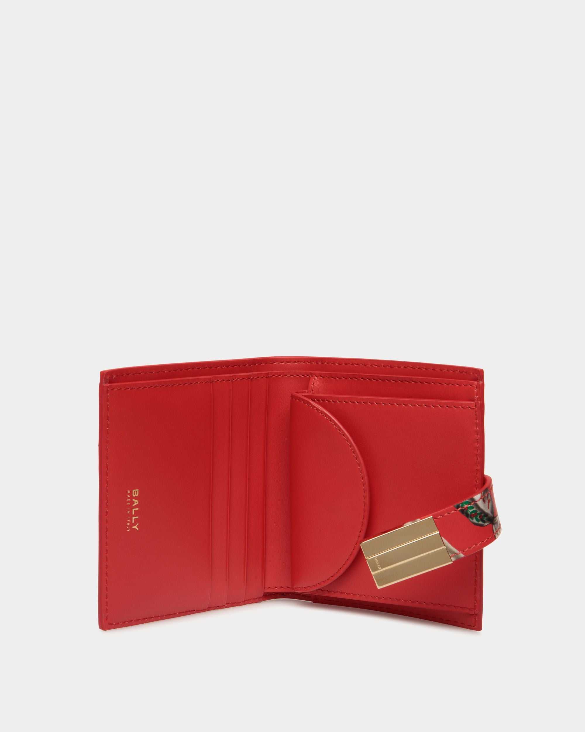 Ollam Geldbörse Aus Leder Mit Print In Choco-Candy - Damen - Bally - 03