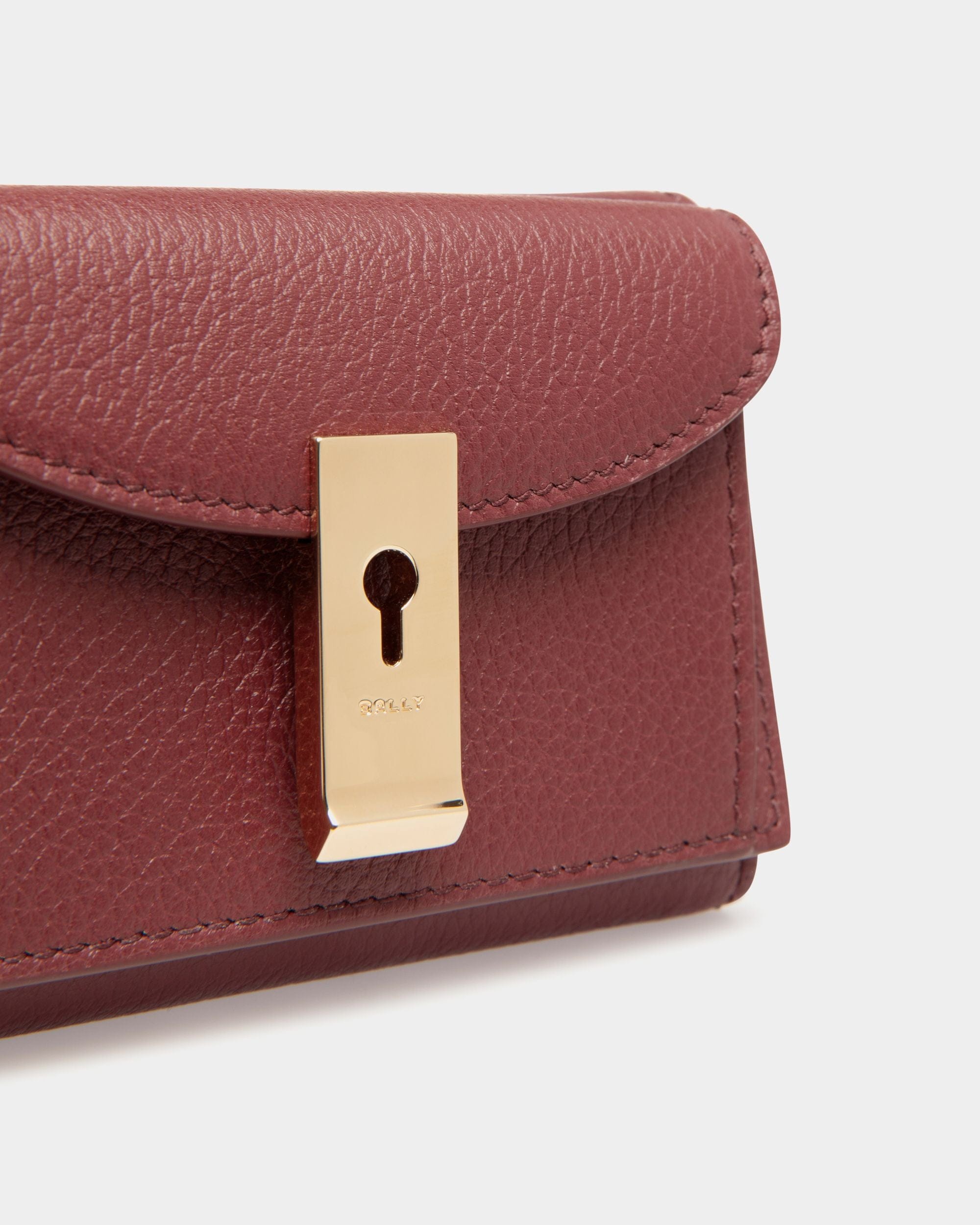 Lock Me Wallet In Andorra Grained Leather - Women's - Bally - 04