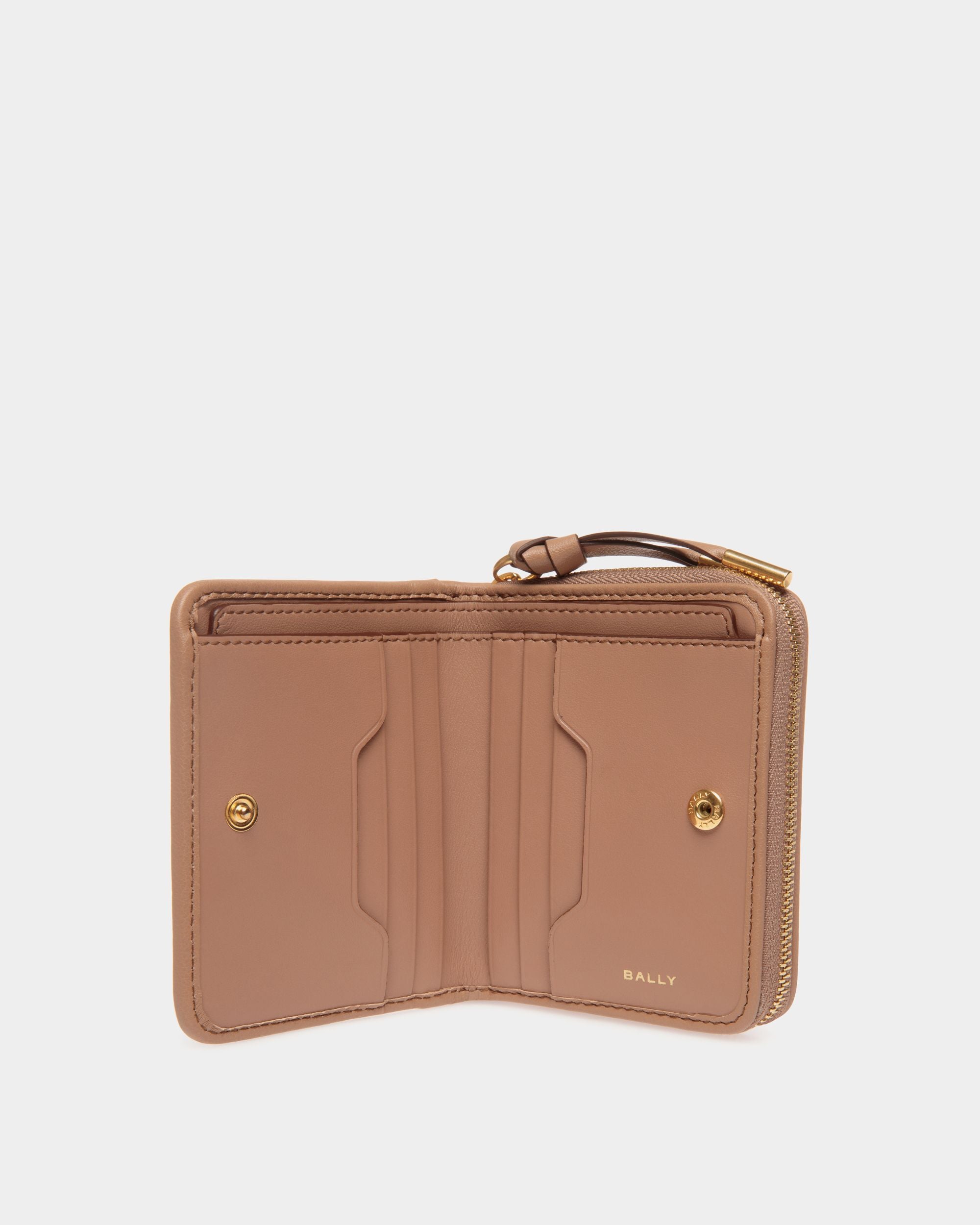Portafoglio Bally Essential In Pelle Praline Beige - Donna - Bally - 03