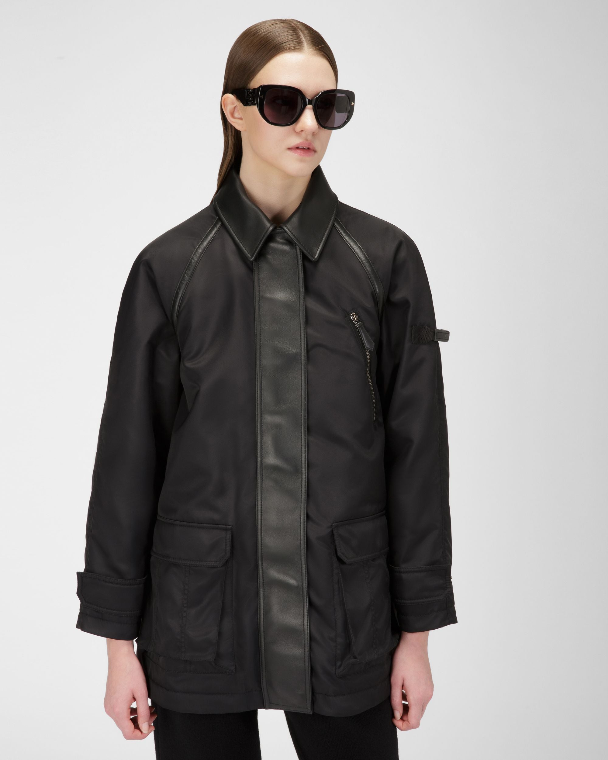 Veste En Nylon Recyclé Noir - Femme - Bally - 01