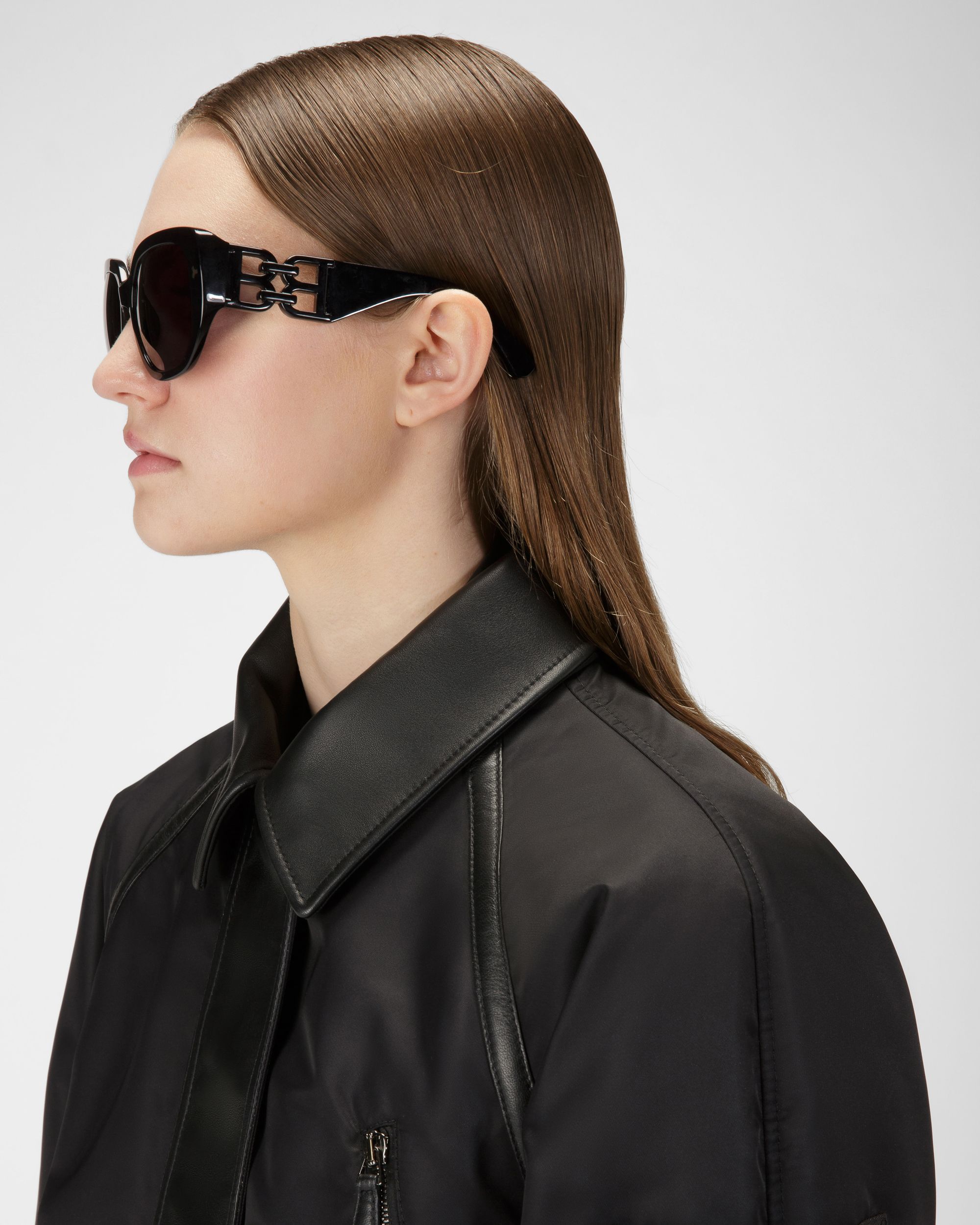 Veste En Nylon Recyclé Noir - Femme - Bally - 02