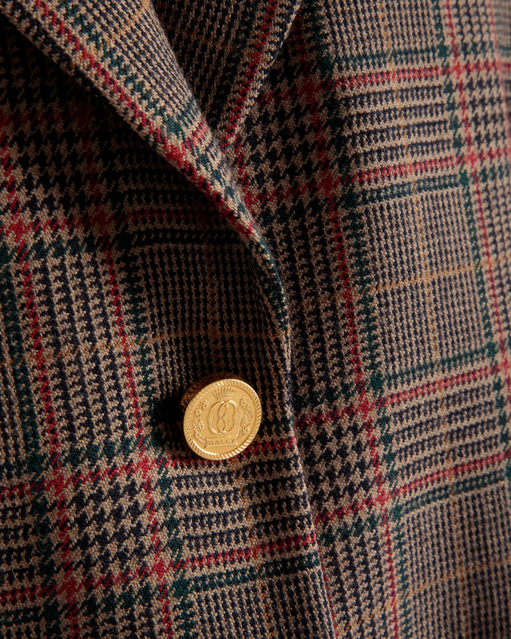 Karojacke Aus Mehrfarbiger Wolle - Damen - Bally - 04