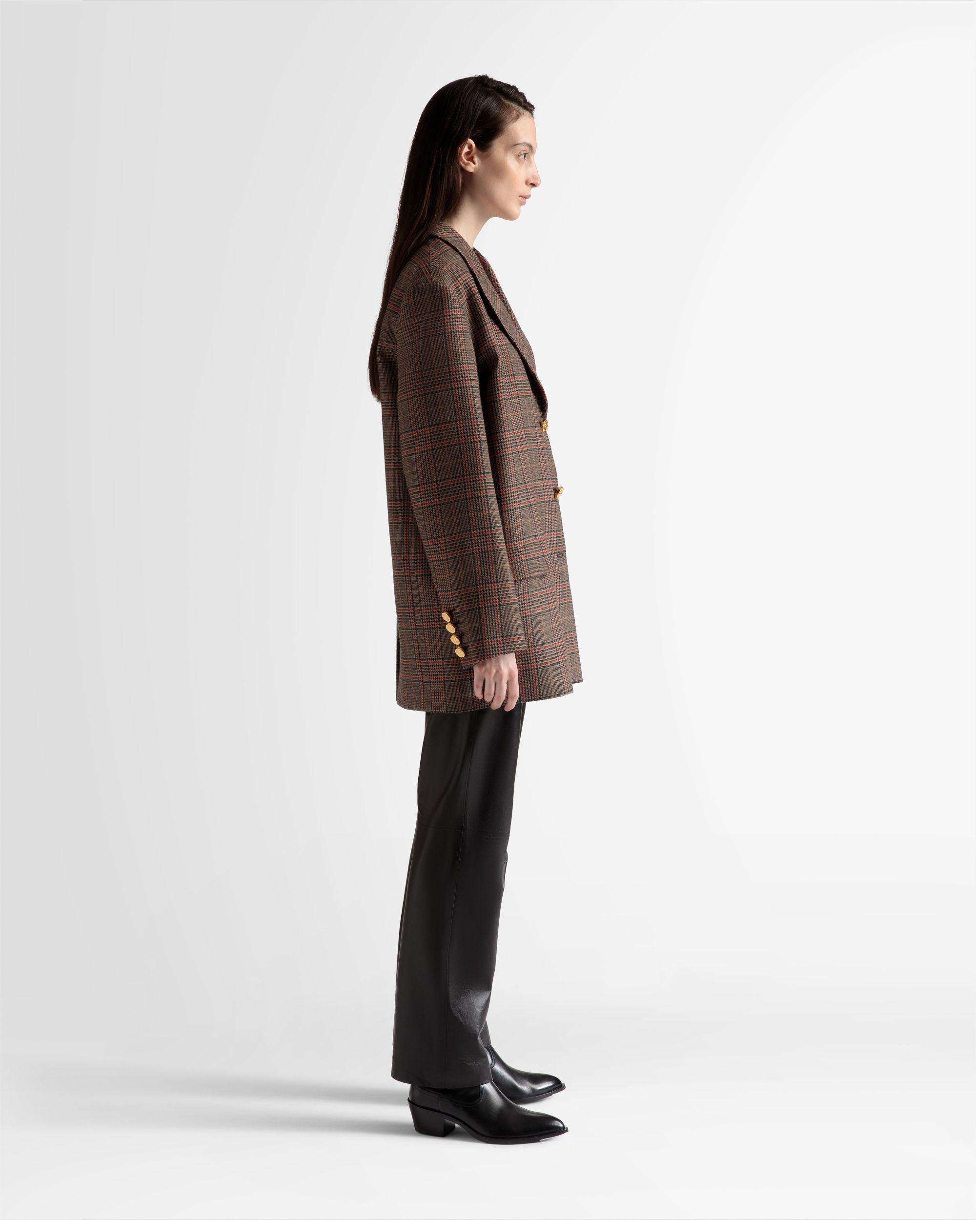 Karojacke Aus Mehrfarbiger Wolle - Damen - Bally - 05