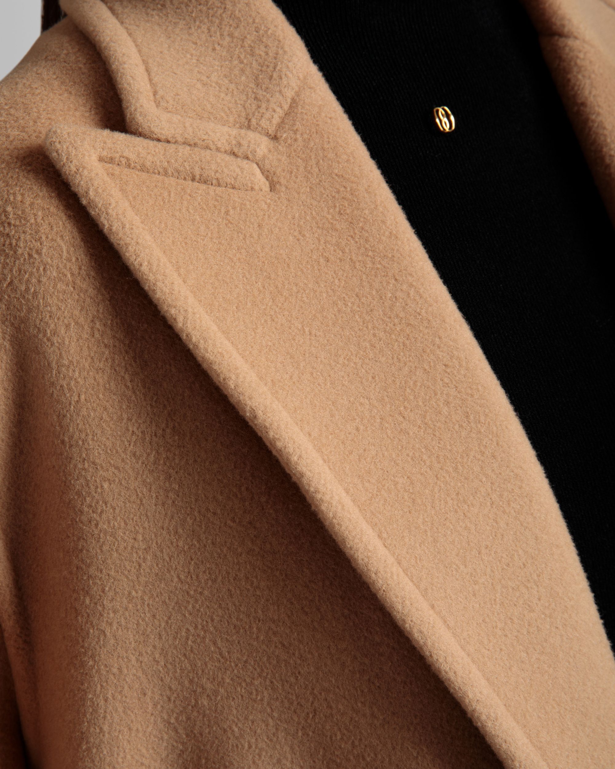 Einreihiger Mantel Aus Kaschmir-Woll-Mix In Camel - Damen - Bally - 04