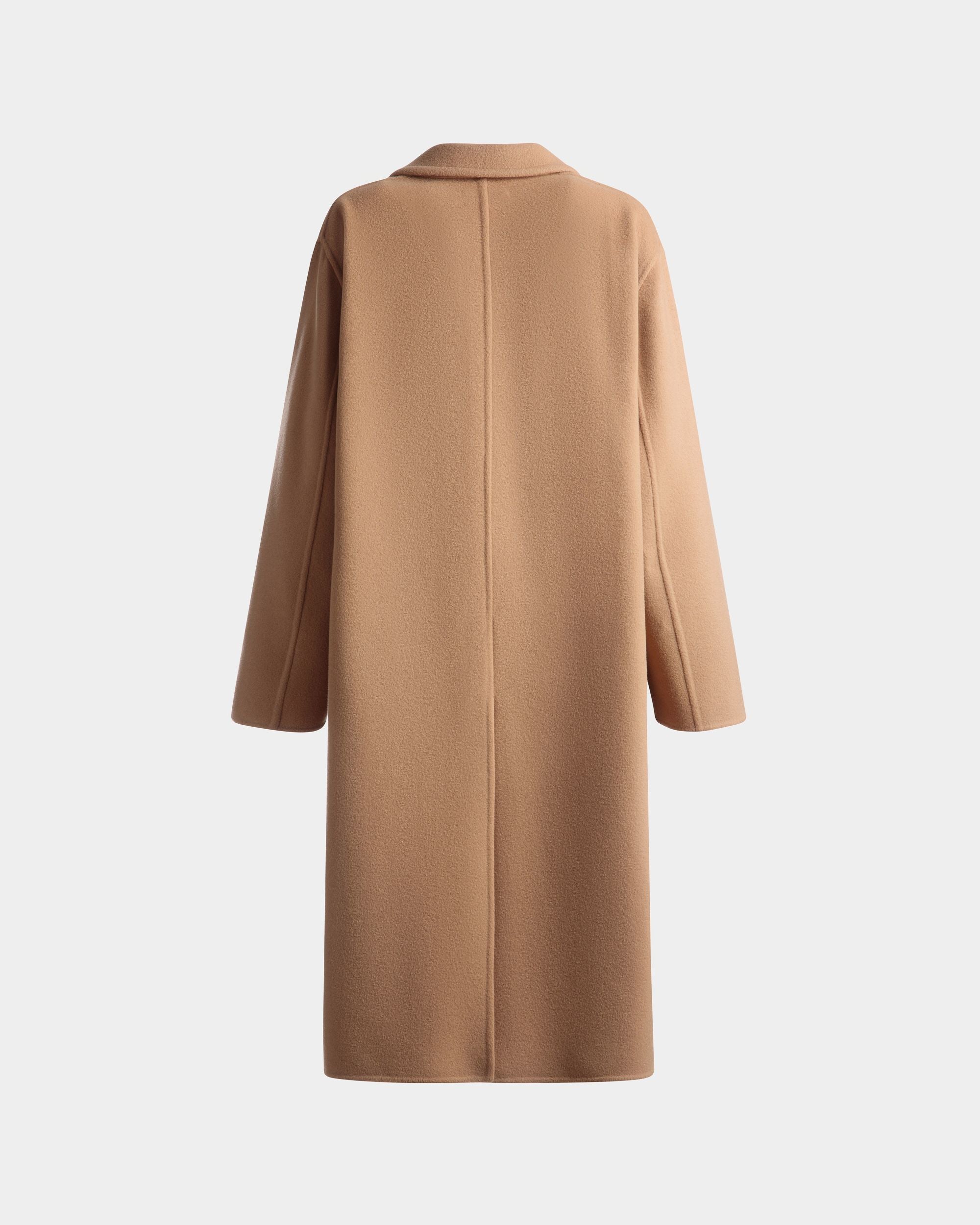 Einreihiger Mantel Aus Kaschmir-Woll-Mix In Camel - Damen - Bally - 07