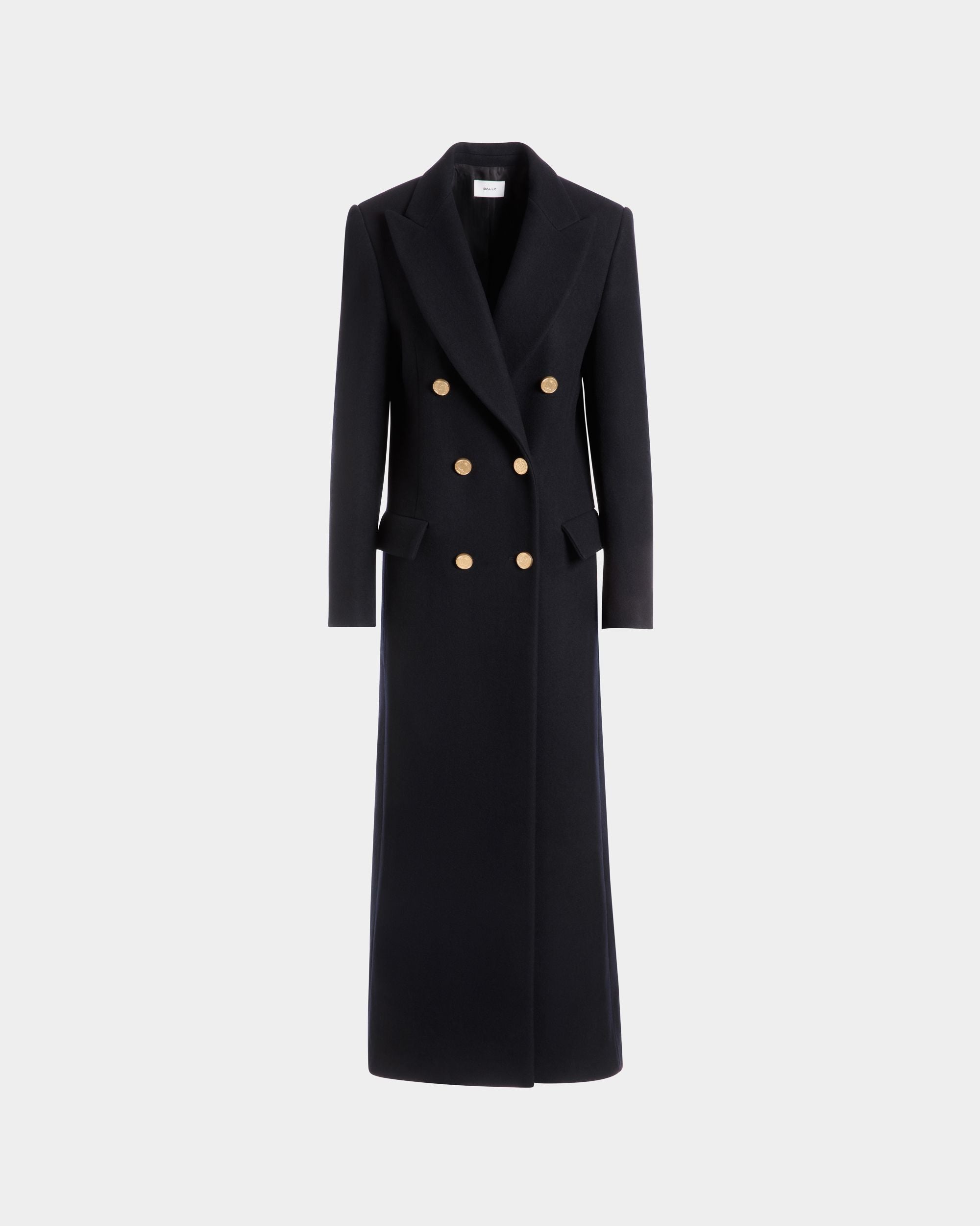 Soprabito Doppiopetto In Lana Navy Blue - Donna - Bally - 01