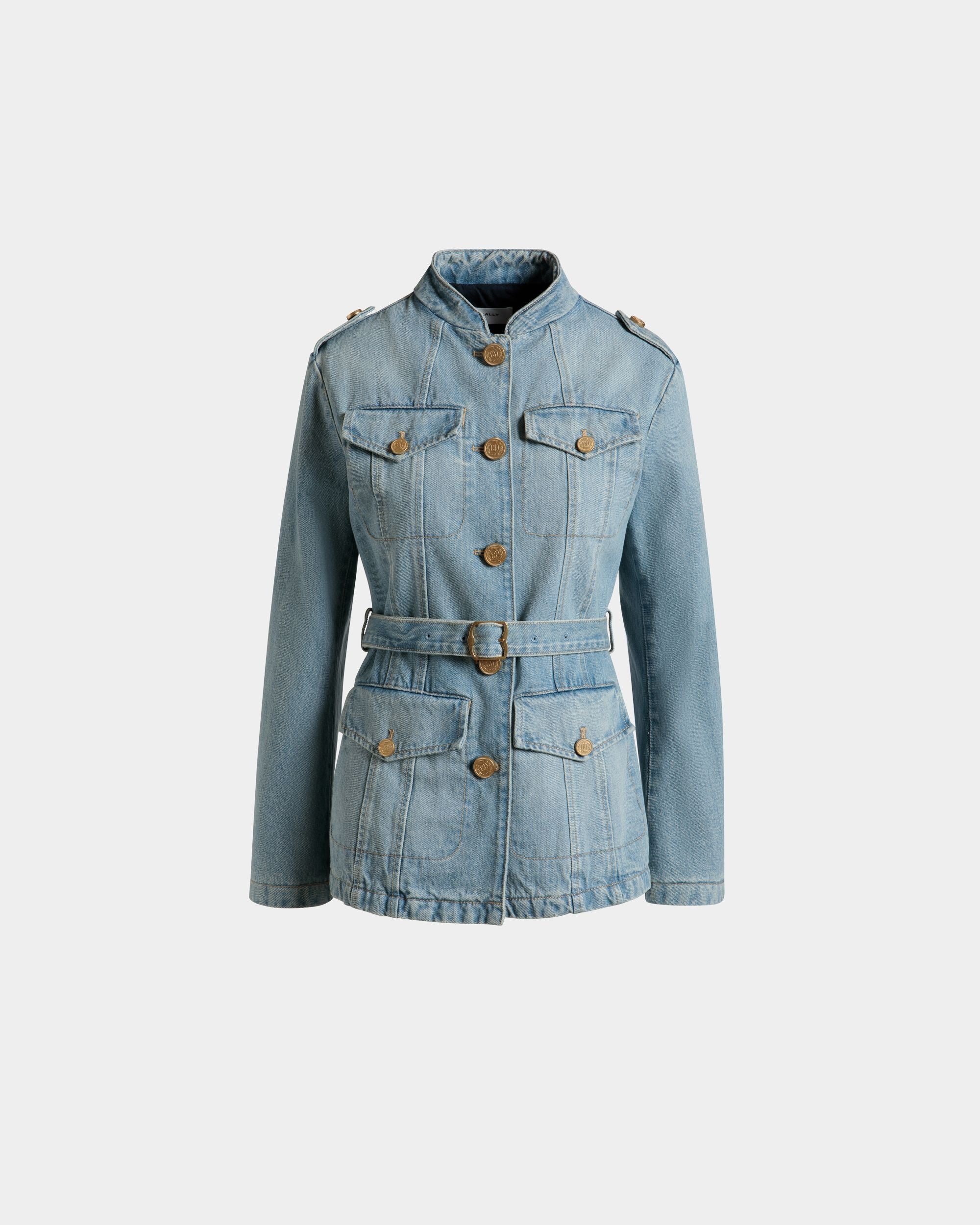 Denimjacke Aus Baumwolle In Hellblau - Damen - Bally - 01