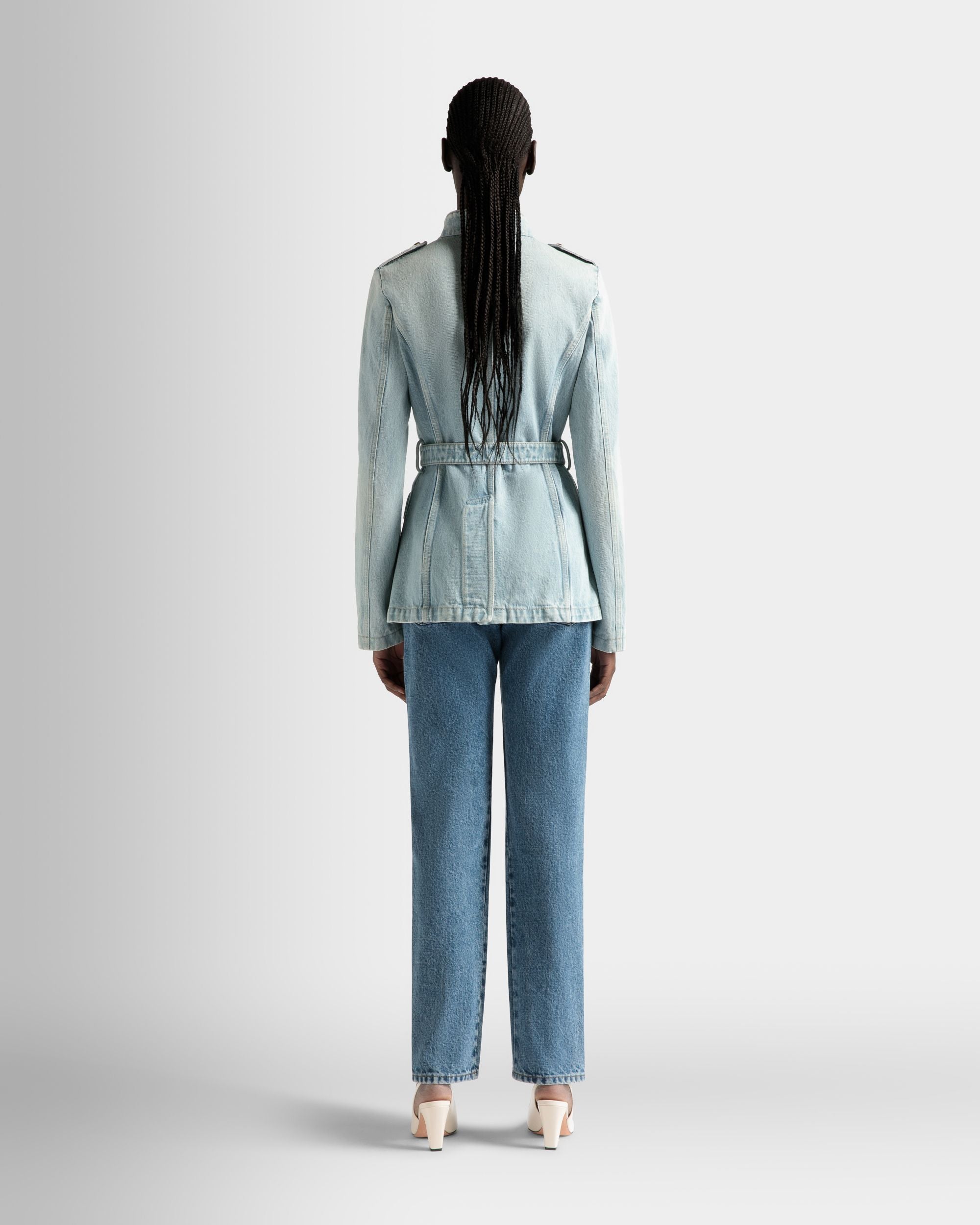 Denimjacke Aus Baumwolle In Hellblau - Damen - Bally - 06