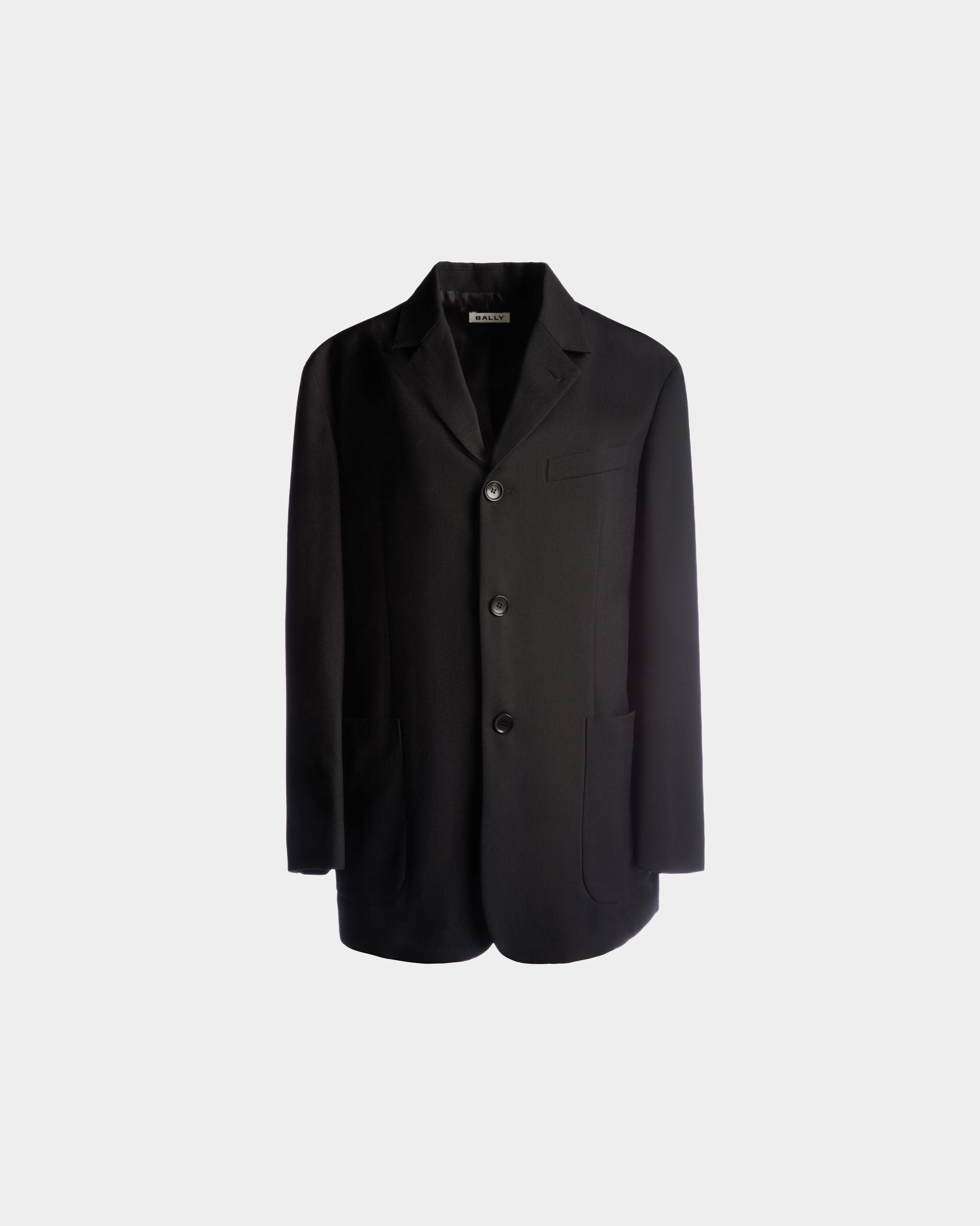 Veste Droite En Laine Noire - Femme - Bally - 01