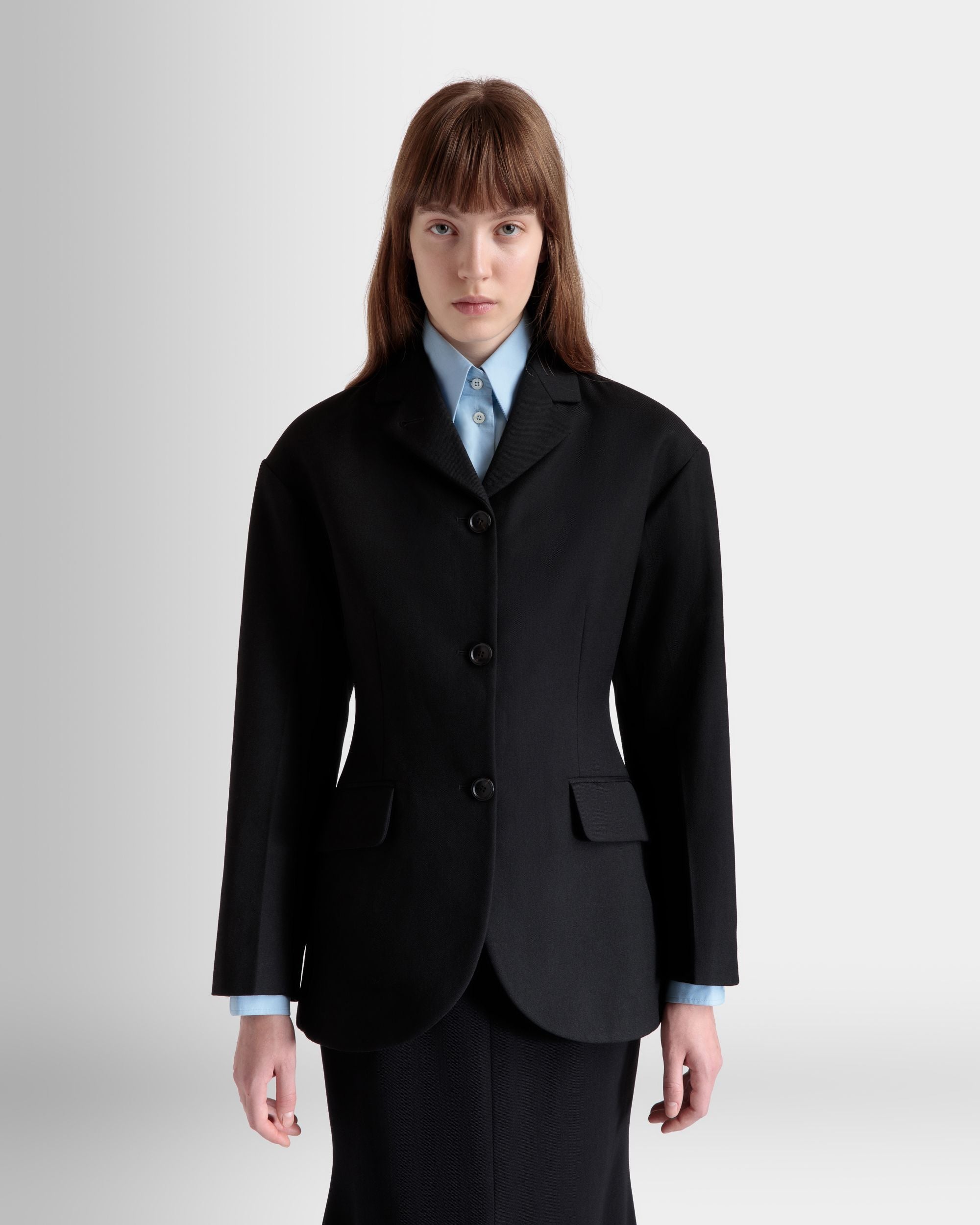 Blazer In Black Wool - Women's - Bally - 03