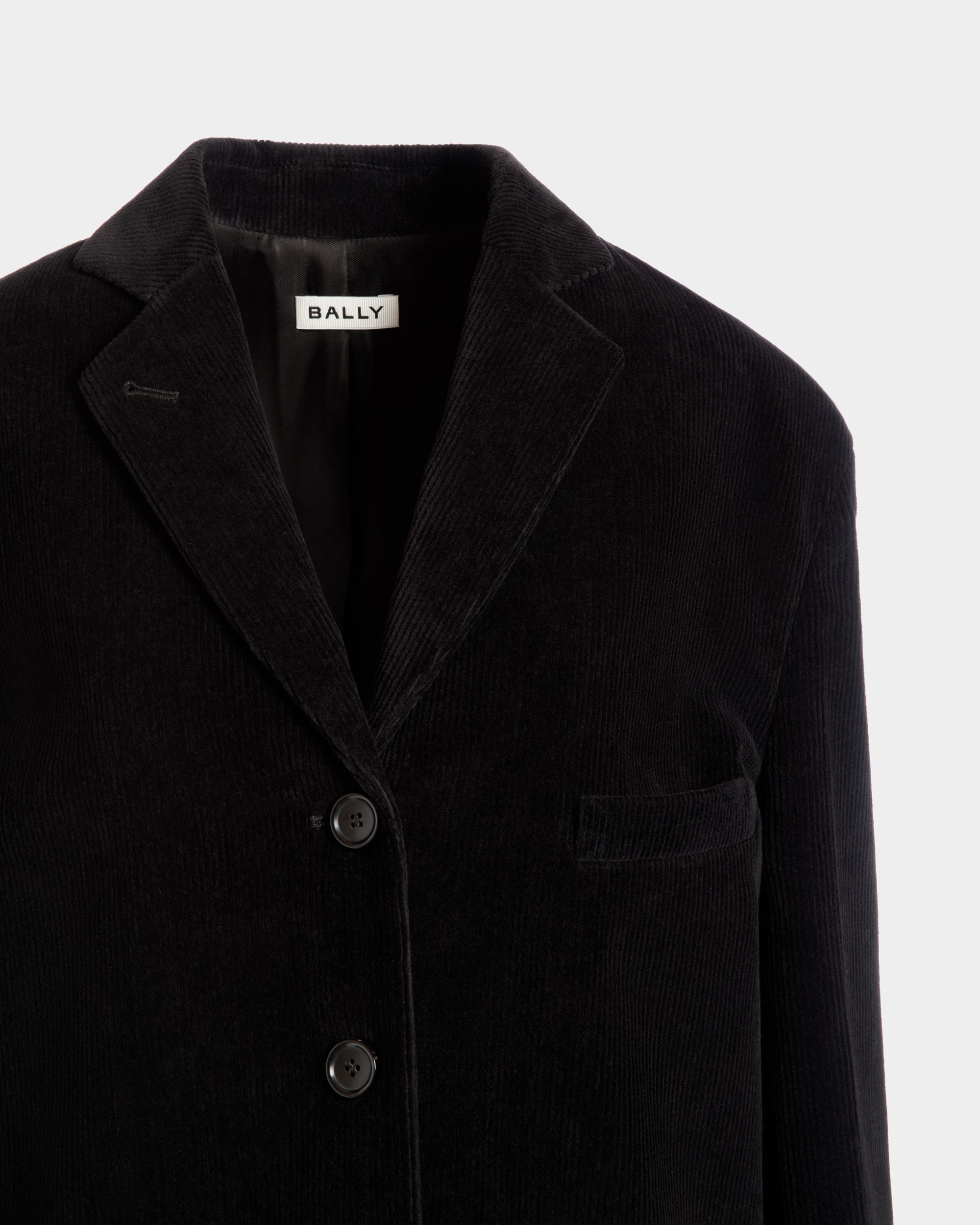 Blazer In Black Cotton Corduroy - Donna - Bally - 04